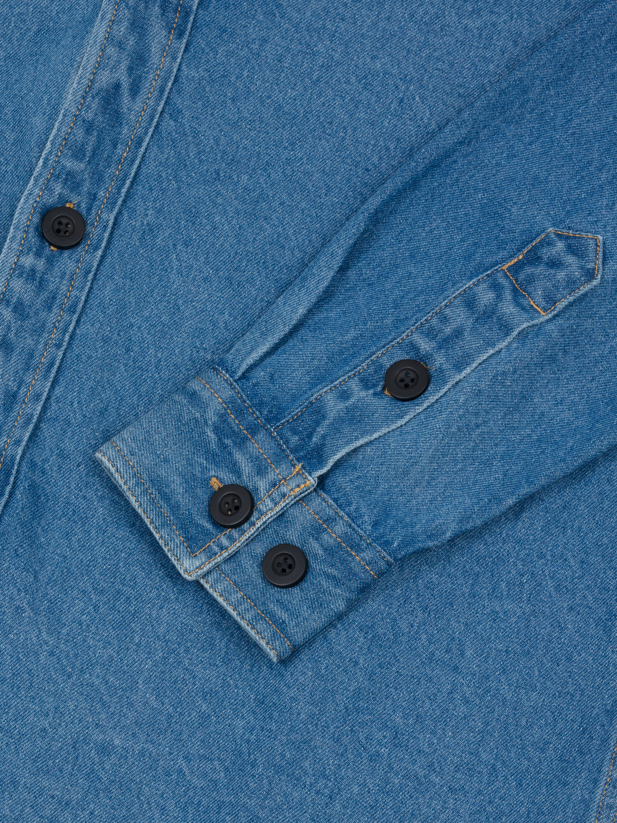 Clique Overshirt Denim, Detailansicht