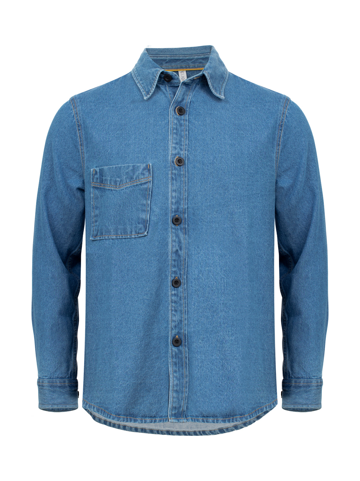 Clique Overshirt Denim, Vorderansicht