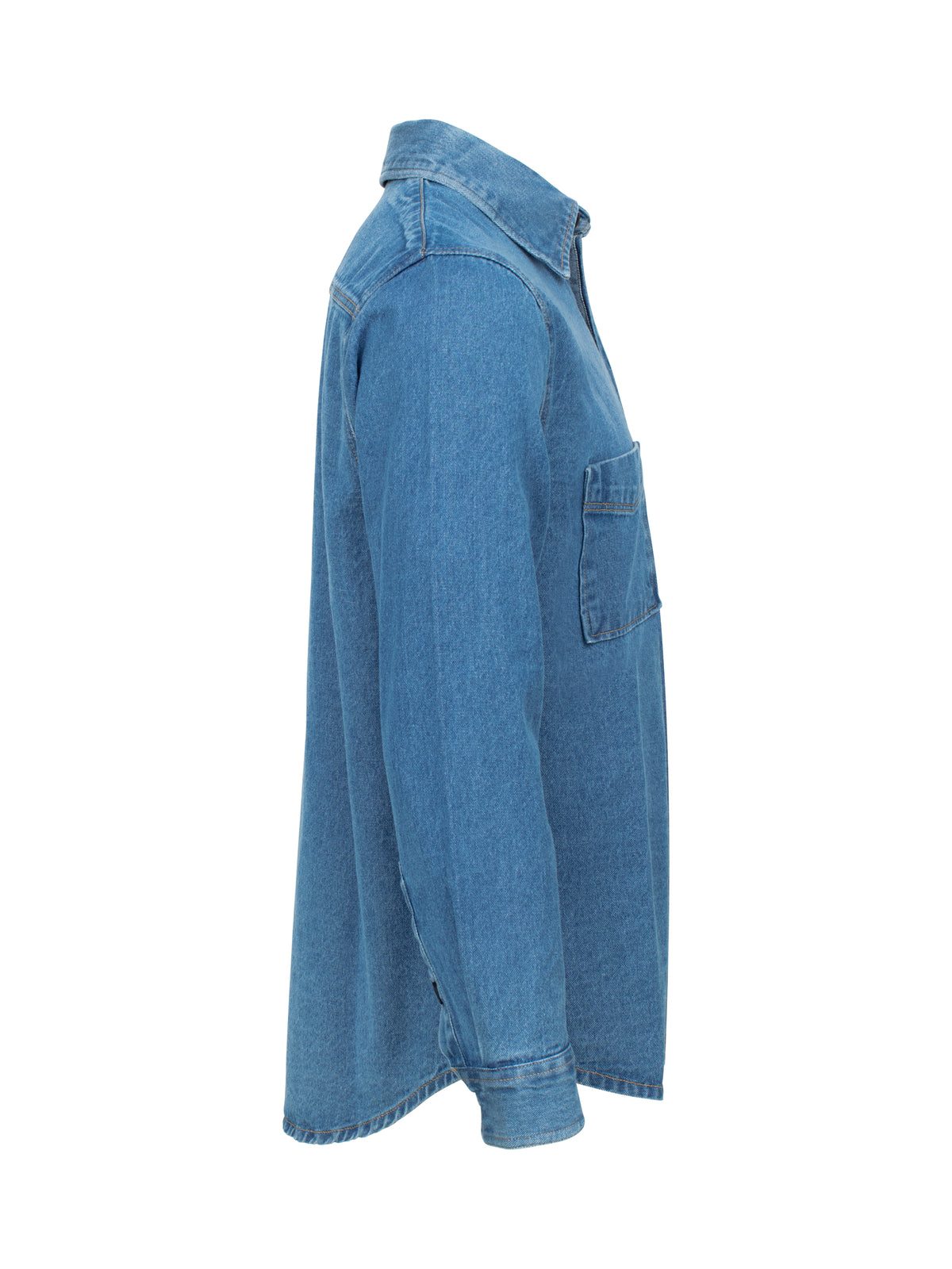 Clique Overshirt Denim, Seitenansicht rechts