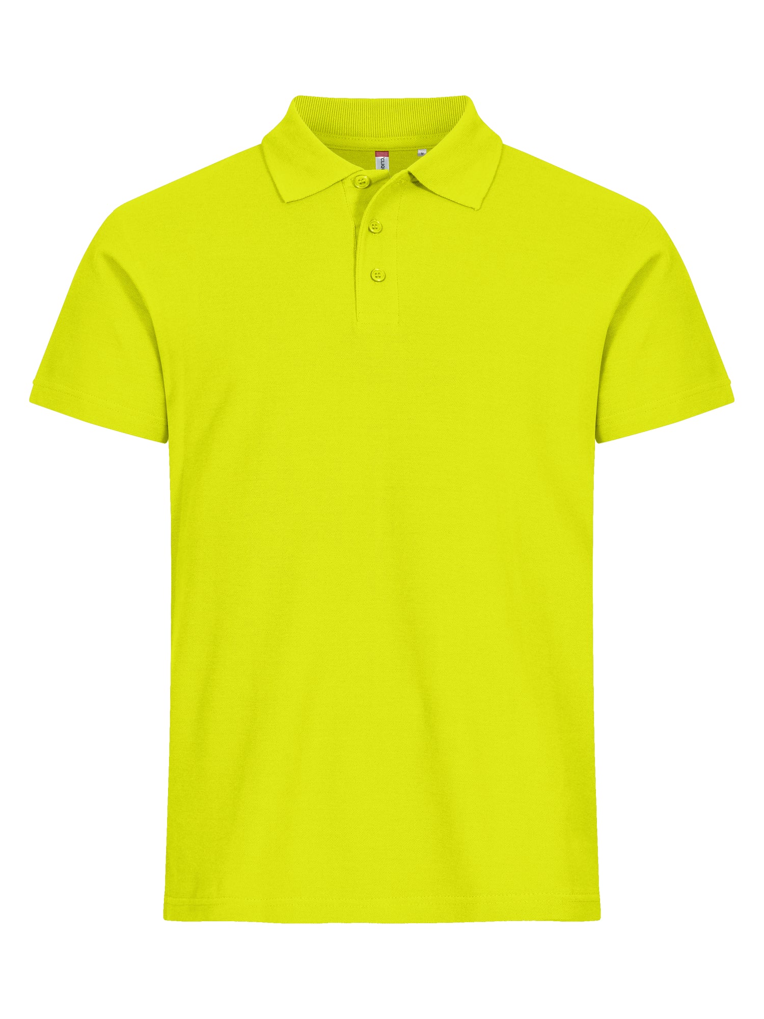 Clique Basic Polo Herren Signalgrün, Vorderansicht