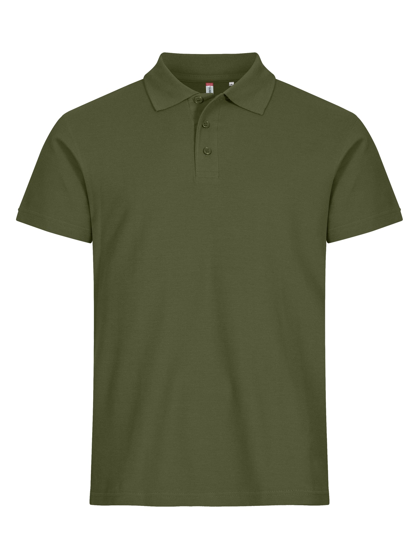 Clique Basic Polo Herren Moosgrün, Vorderansicht