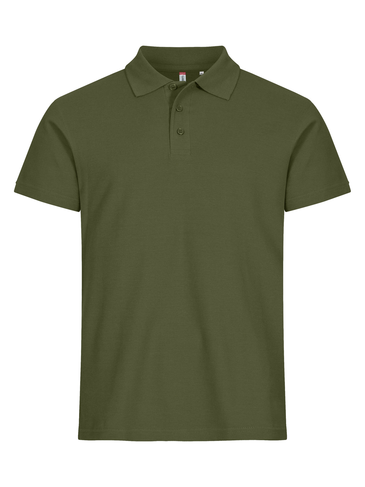 Clique Basic Polo Herren Moosgrün, Vorderansicht