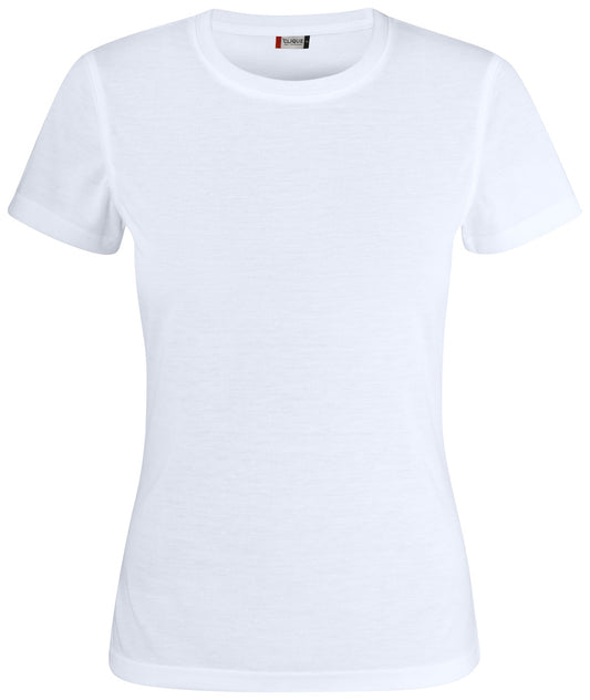Clique Neon-T Women Weiss, Vorderansicht