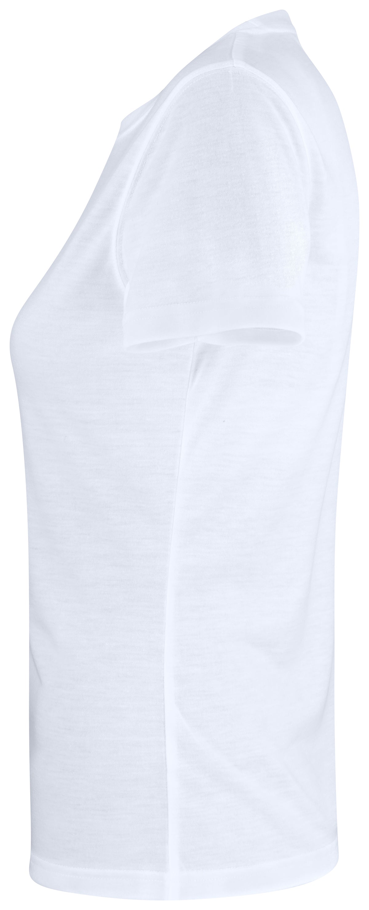 Clique Neon-T Women Weiss, Seitenansicht links