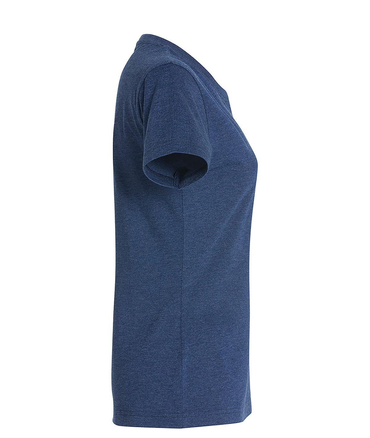 Clique New Classic-T Women Blaumeliert, Seitenansicht rechts
