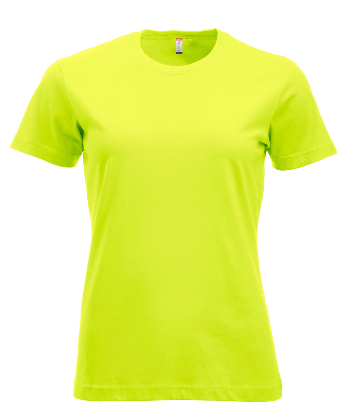 Clique New Classic-T Women Signalgrün, Vorderansicht