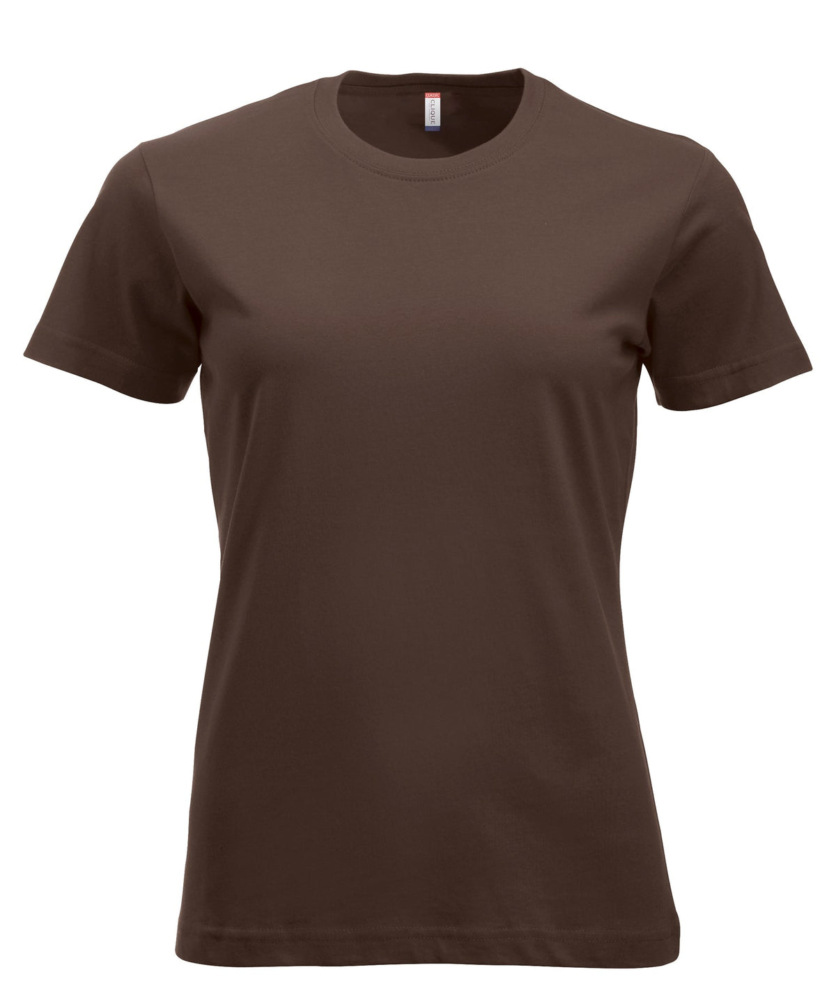 Clique New Classic-T Women Dunkles Mocca, Vorderansicht