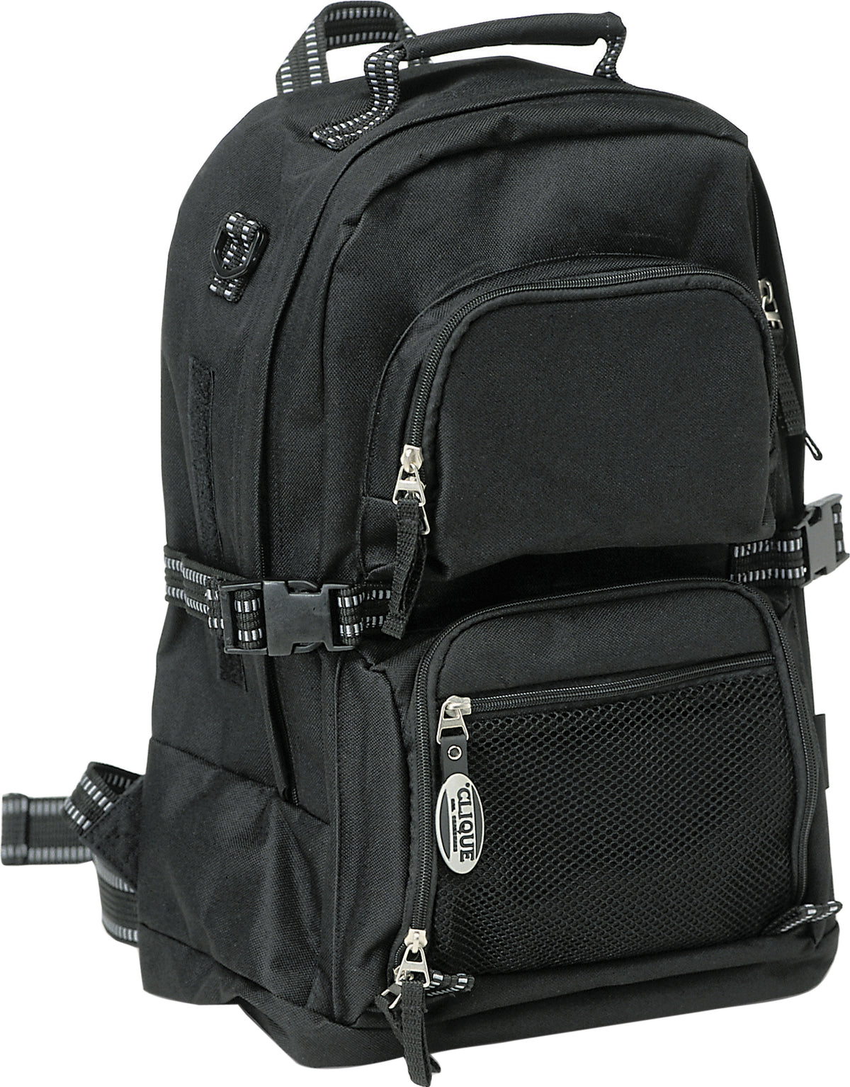 Clique Backpack Schwarz, Vorderansicht