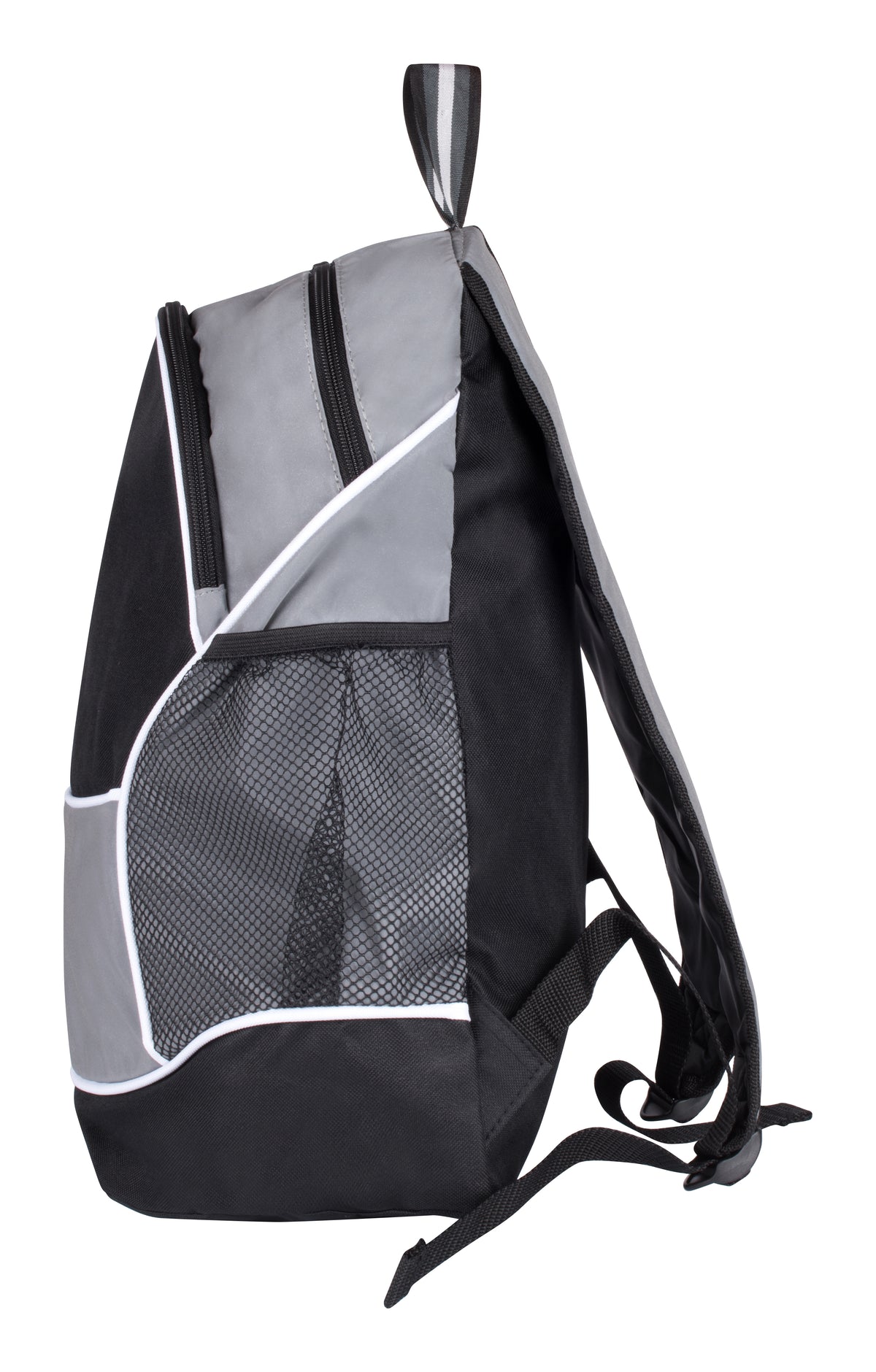 Clique Basic Backpack Reflective Grau reflektierend, Seitenansicht links