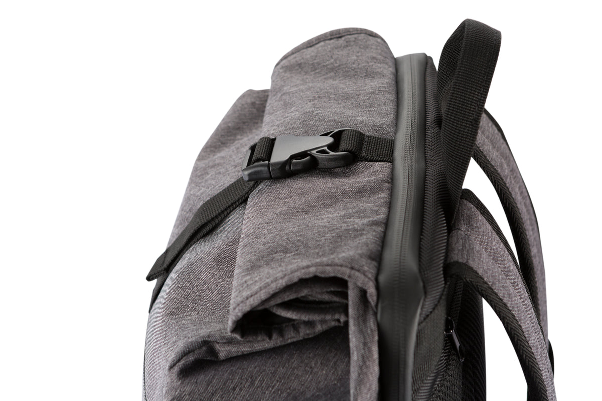 Clique Roll-Up Backpack Anthrazitmeliert, Detailansicht