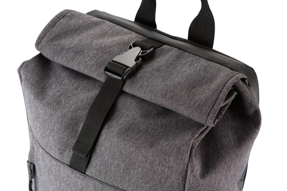 Clique Roll-Up Backpack Anthrazitmeliert, Detailansicht
