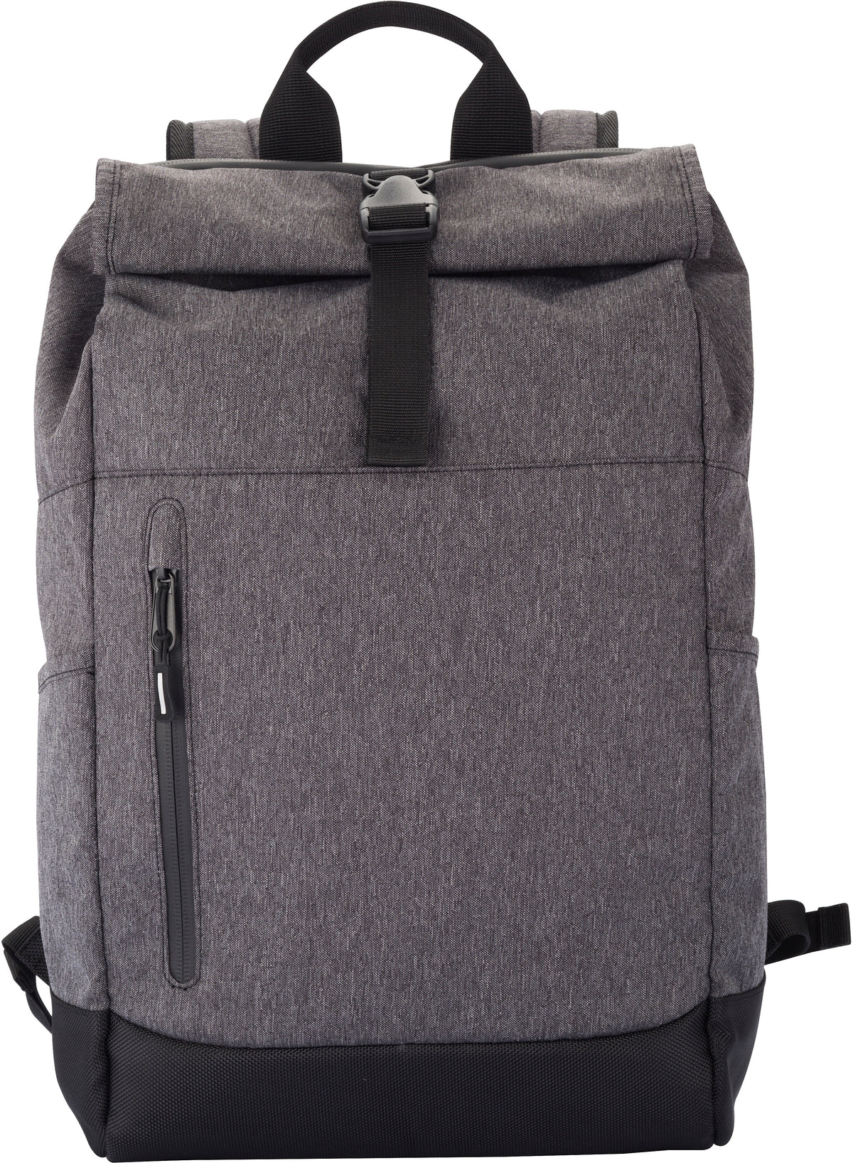 Clique Roll-Up Backpack Anthrazitmeliert, Vorderansicht