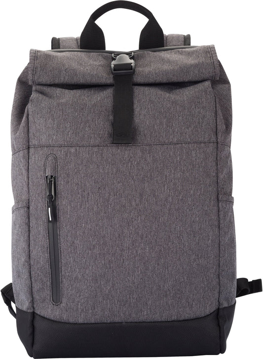 Clique Roll-Up Backpack Anthrazitmeliert, Vorderansicht