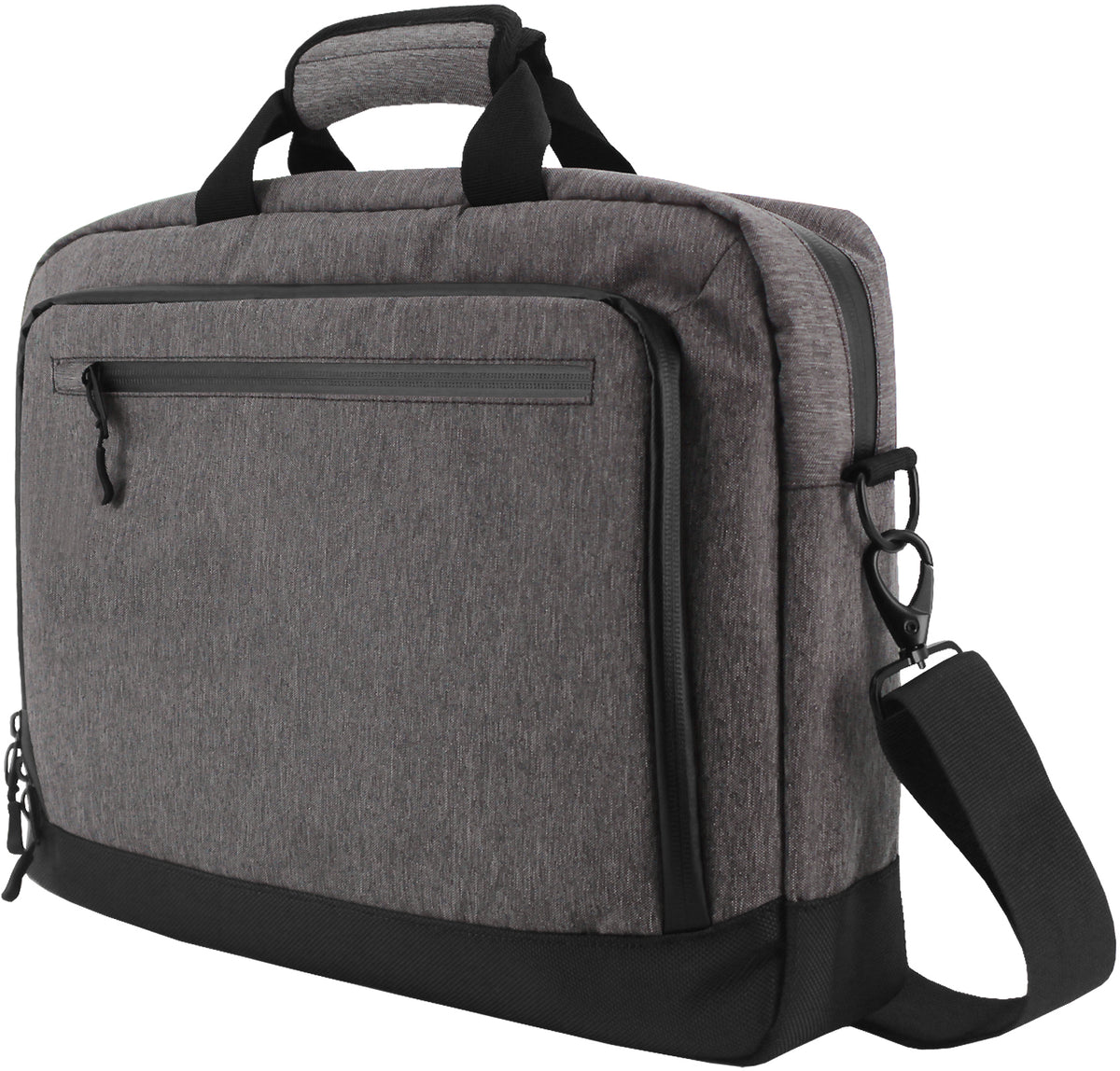 Clique Laptop Bag Anthrazitmeliert, Vorderansicht Detail