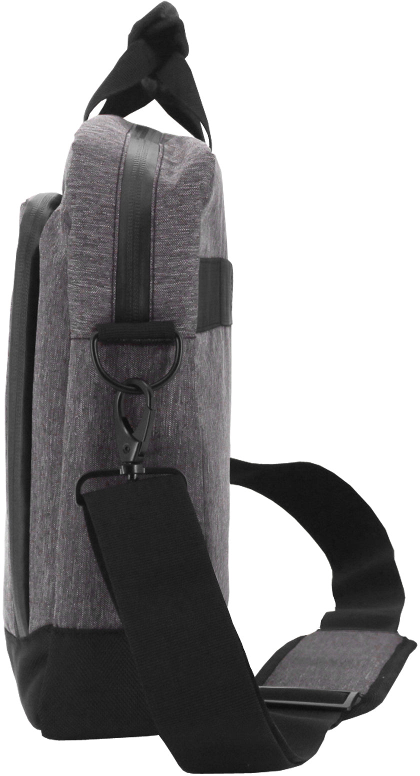 Clique Laptop Bag Anthrazitmeliert, Seitenansicht links