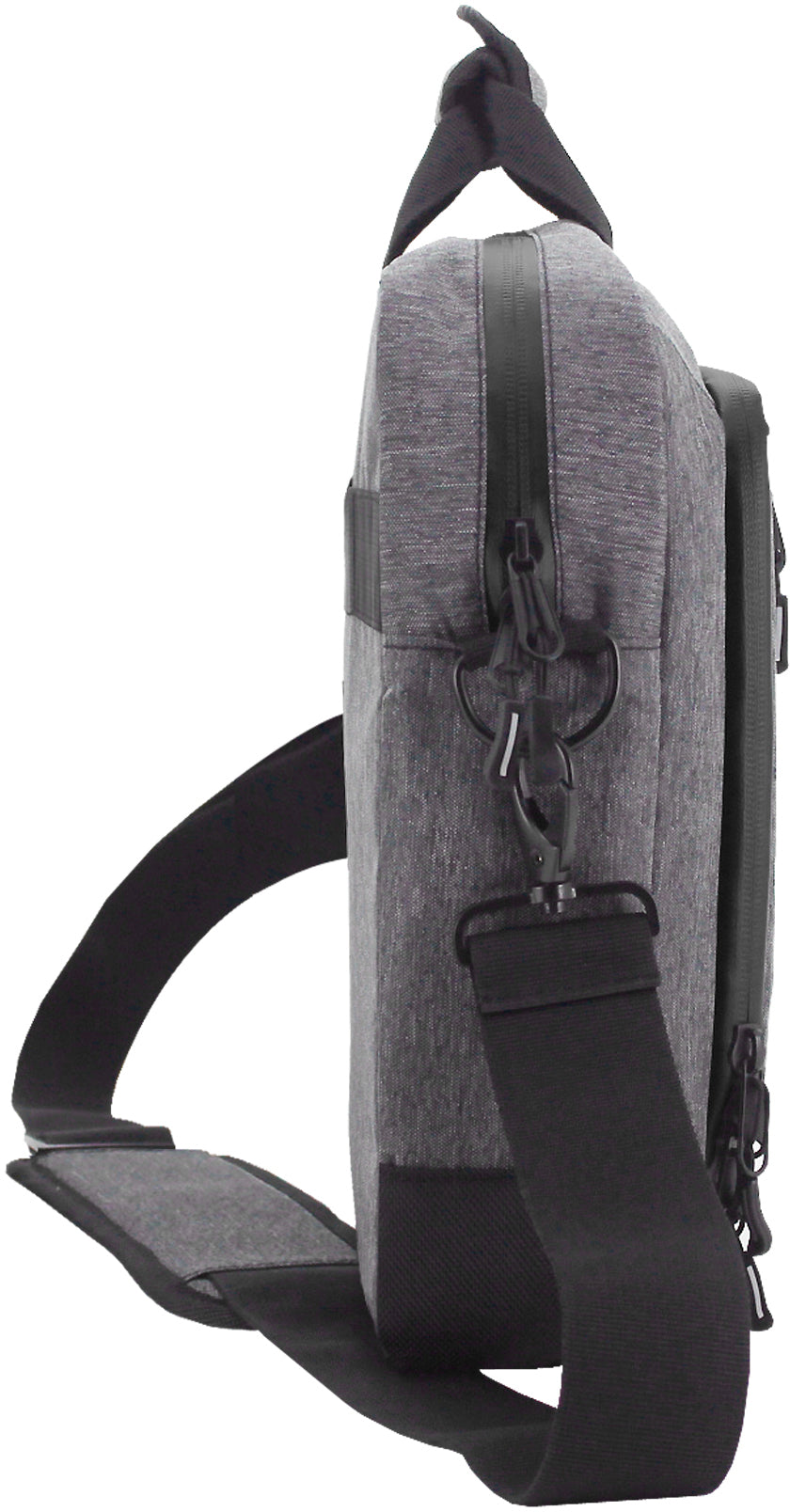 Clique Laptop Bag Anthrazitmeliert, Seitenansicht rechts