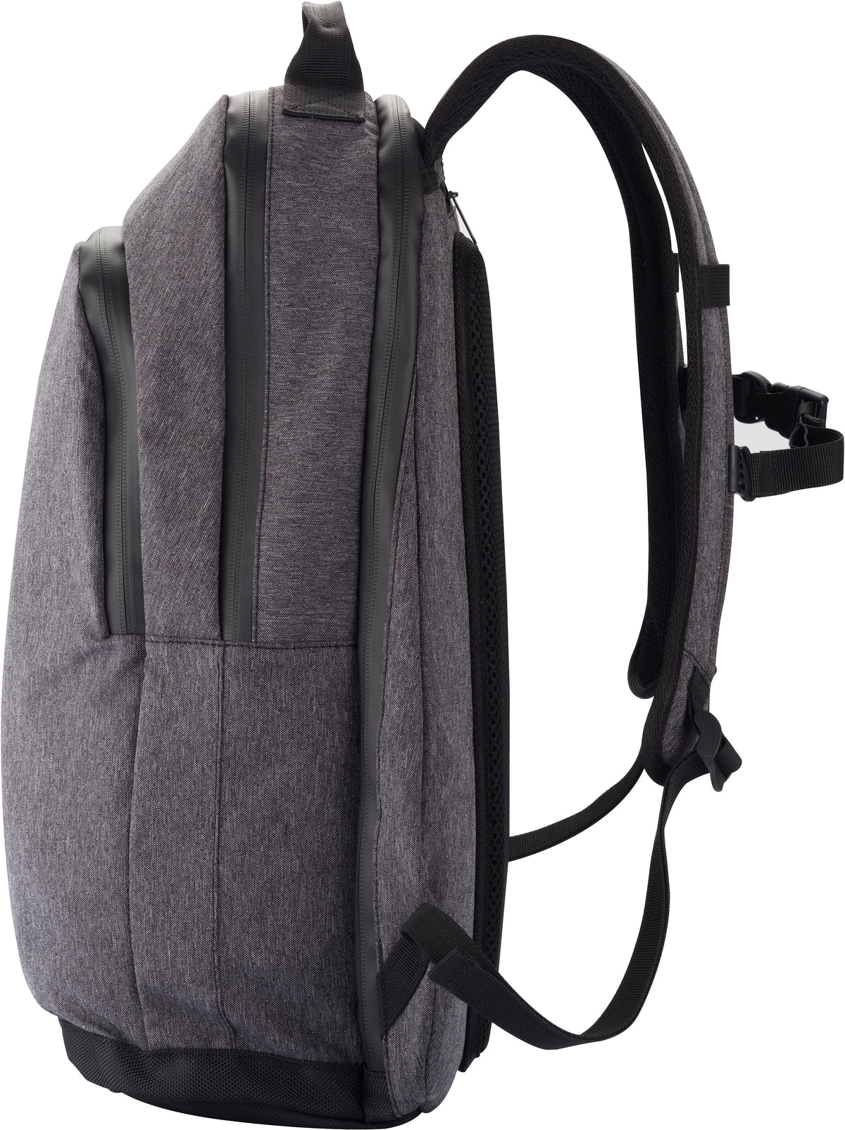Clique City Backpack Anthrazitmeliert, Seitenansicht links