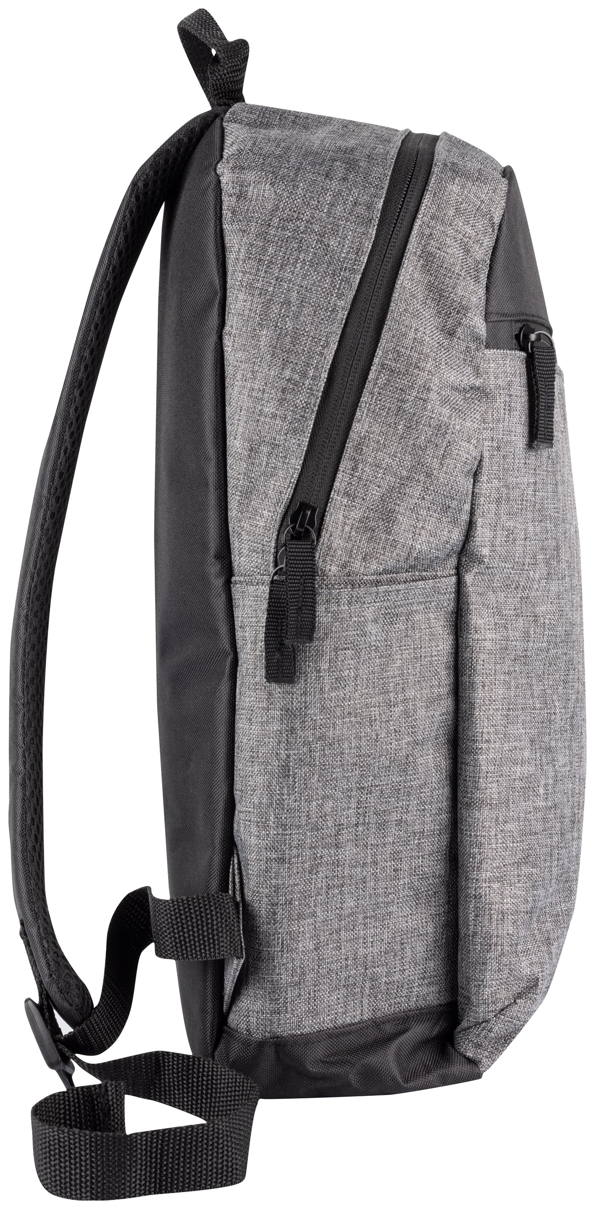 Clique Melange Daypack Graumeliert, Seitenansicht links