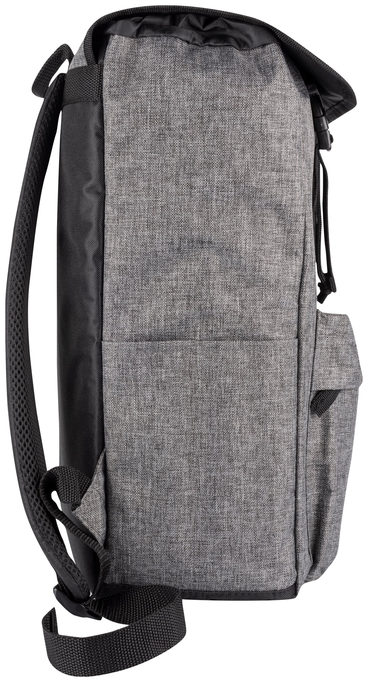 Clique Melange Backpack Graumeliert, Seitenansicht links