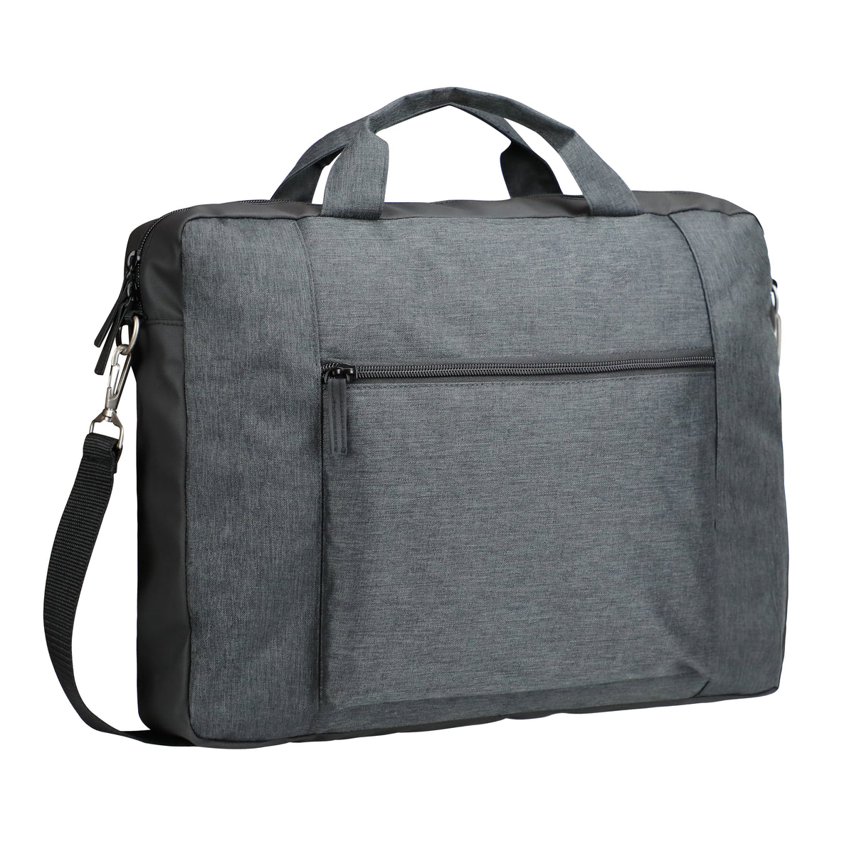 Clique Prestige Briefcase Anthrazitmeliert, Vorderansicht