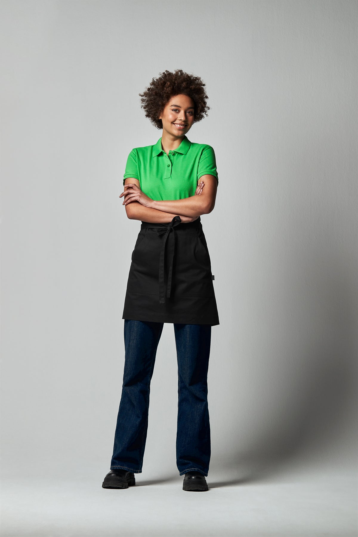 Cottover Waist Apron Short Schwarz, Produktansicht