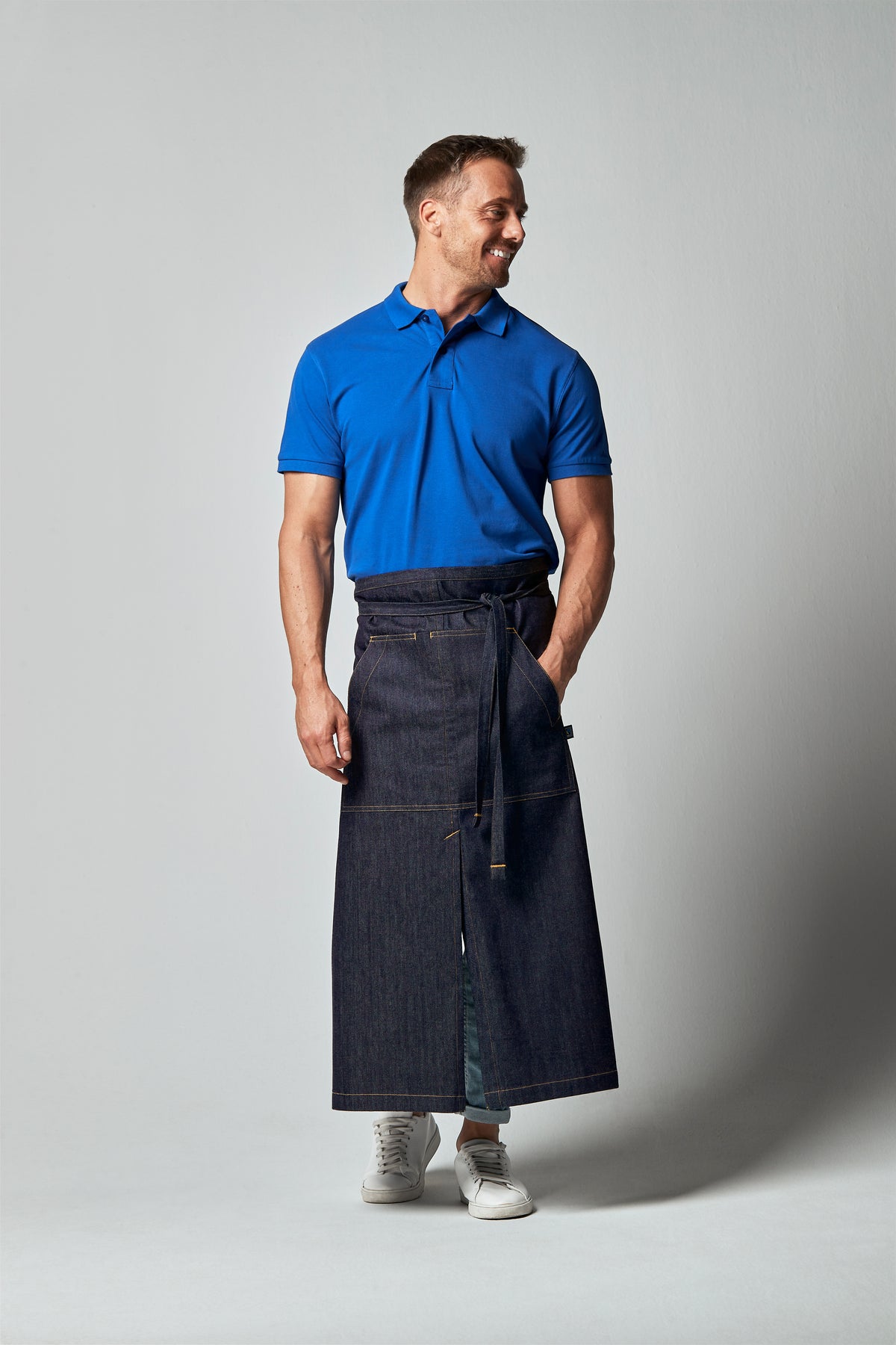 Cottover Waist Apron Long Dunkel Blau, Produktansicht