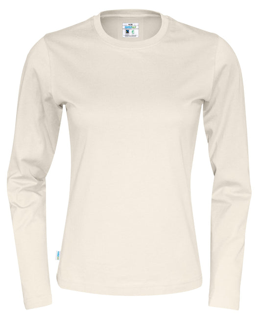 Cottover T-shirt Long Sleeve Lady Eierschale, Vorderansicht