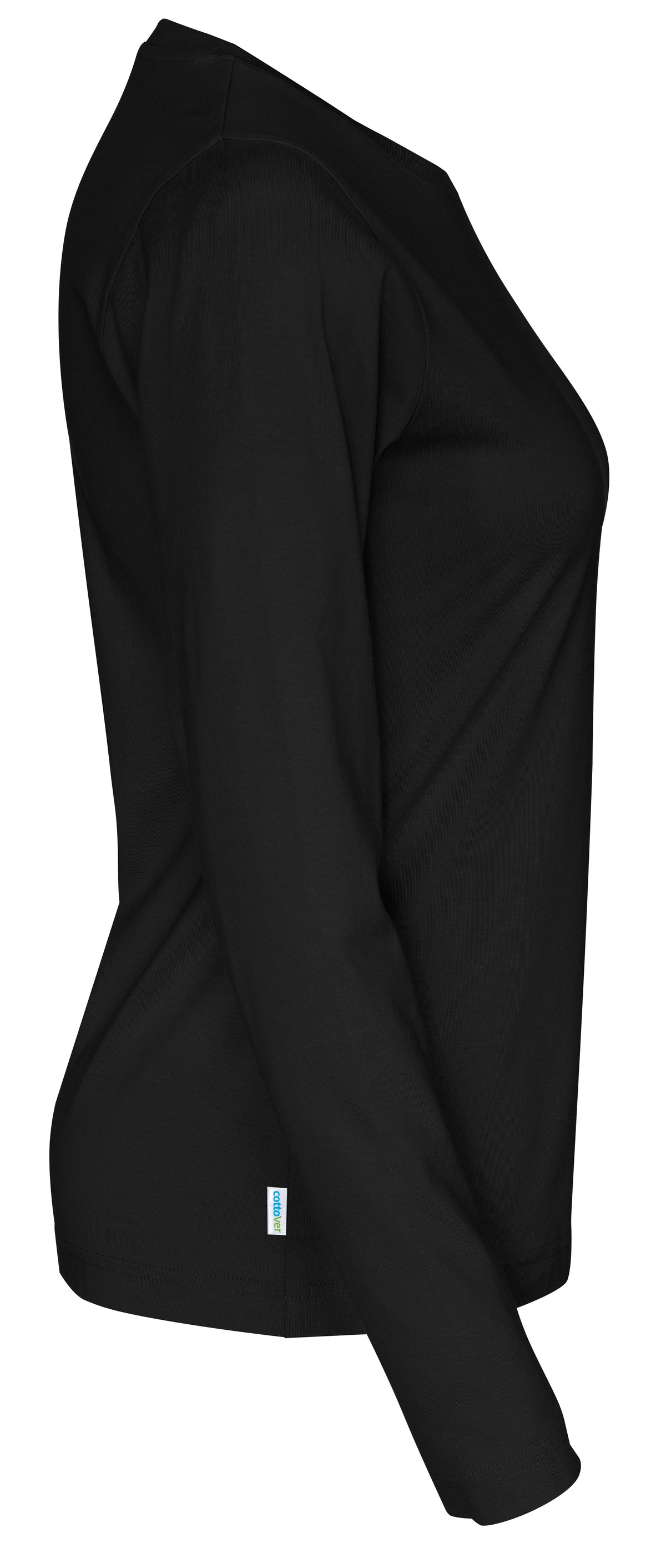 Cottover T-shirt Long Sleeve Lady Schwarz, Seitenansicht rechts