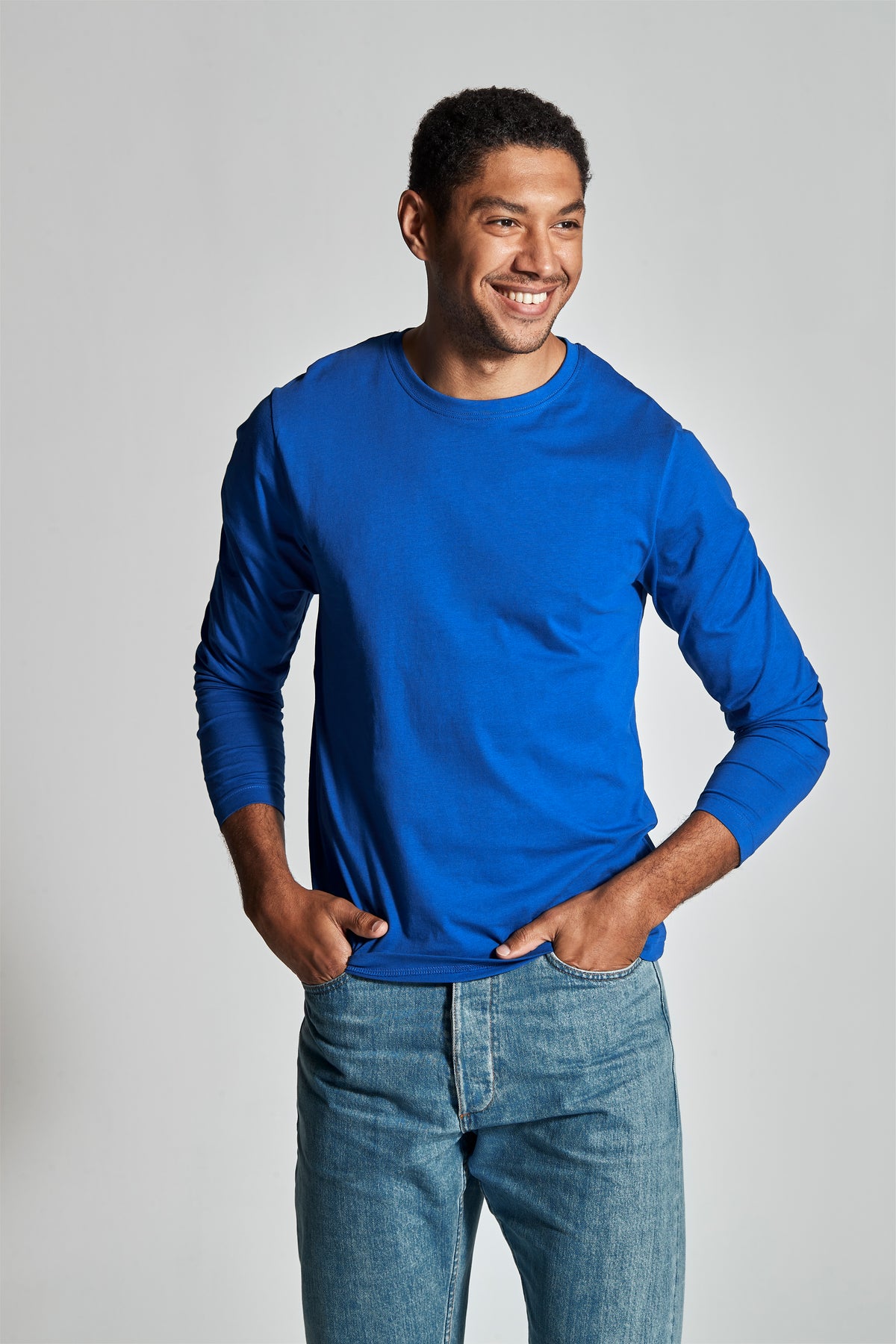 Cottover T-shirt Long Sleeve Man Royal Blau, Produktansicht
