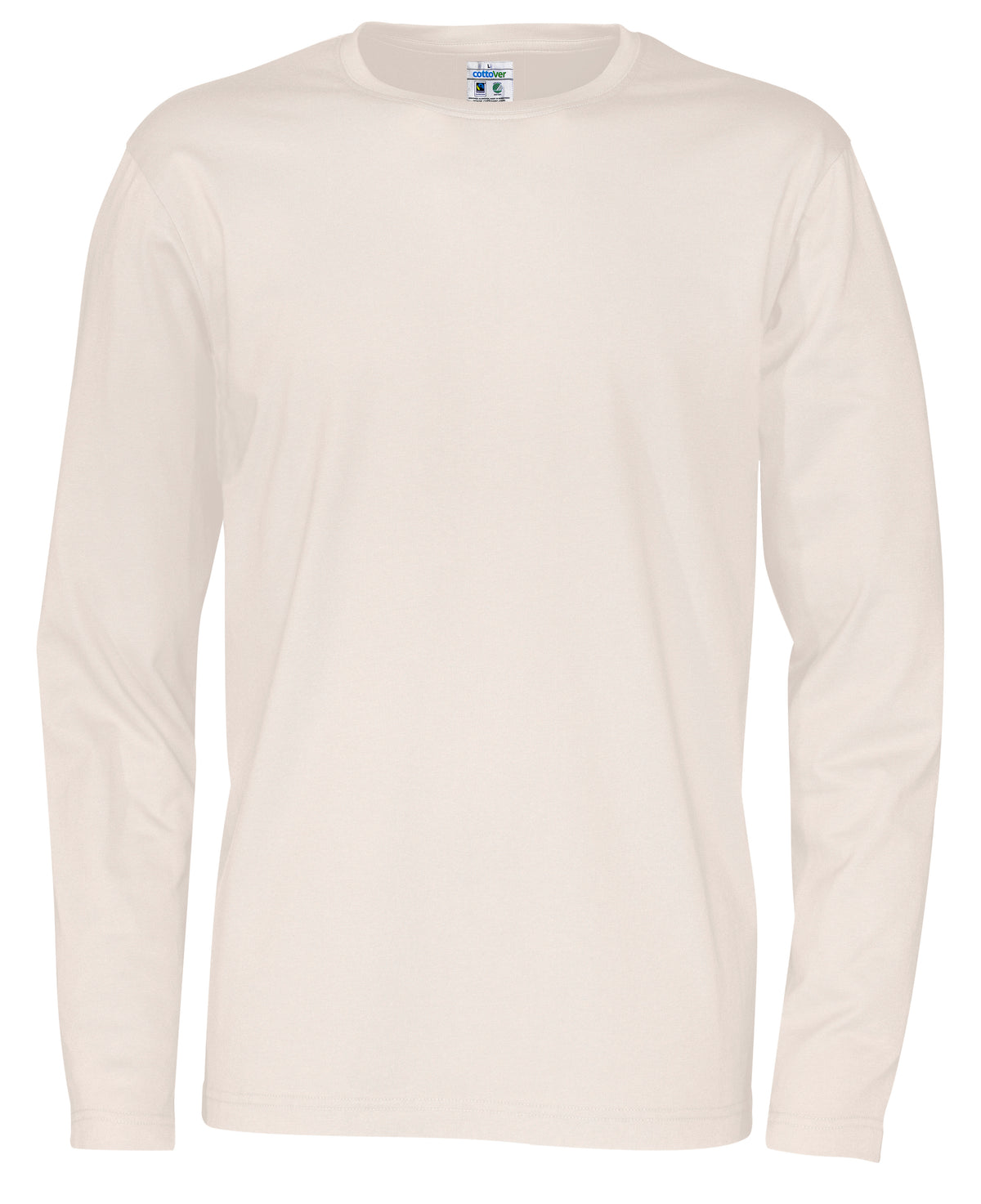 Cottover T-shirt Long Sleeve Man Eierschale, Vorderansicht