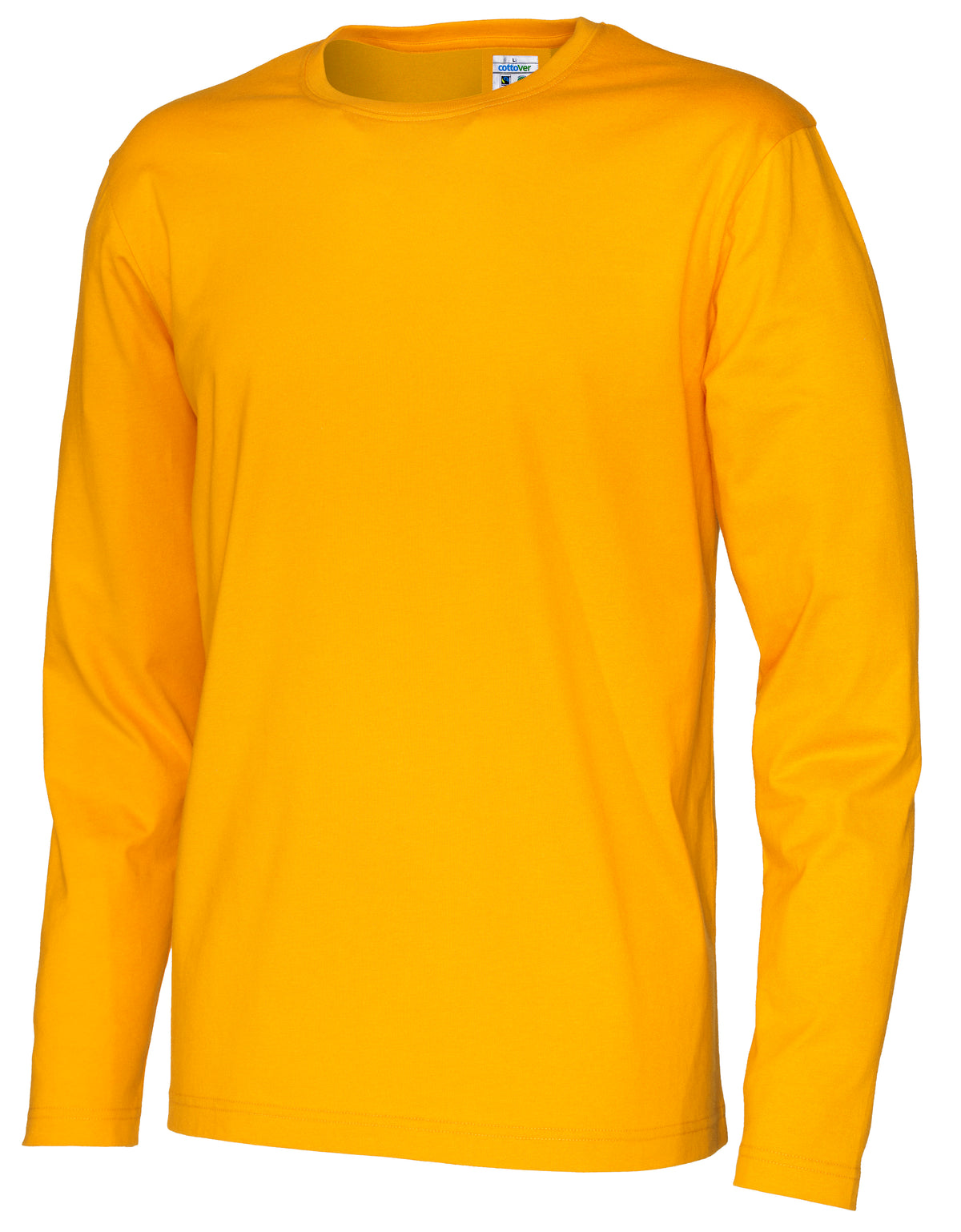 Cottover T-shirt Long Sleeve Man Gelb, Seitenansicht rechts