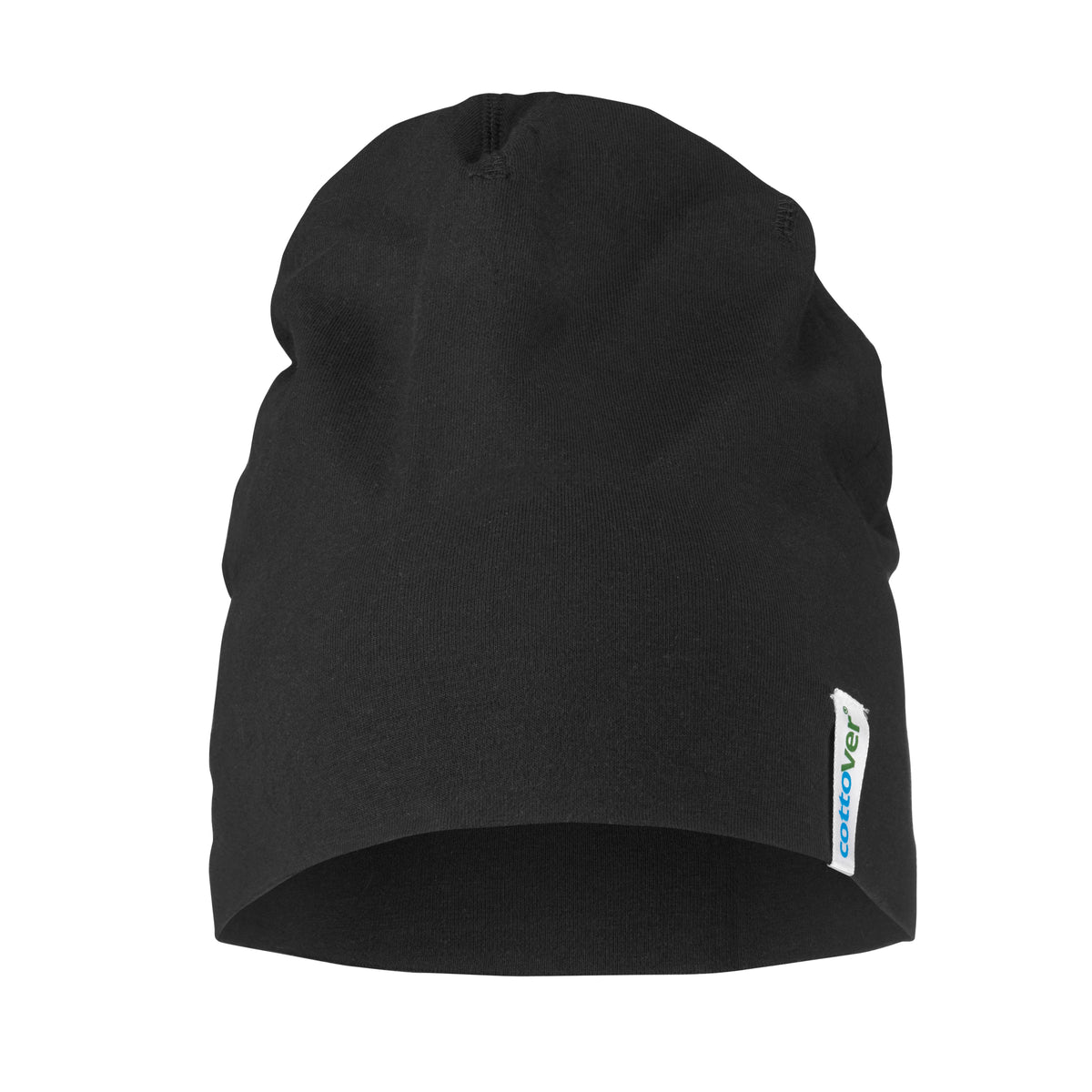 Cottover Beanie Schwarz, Vorderansicht