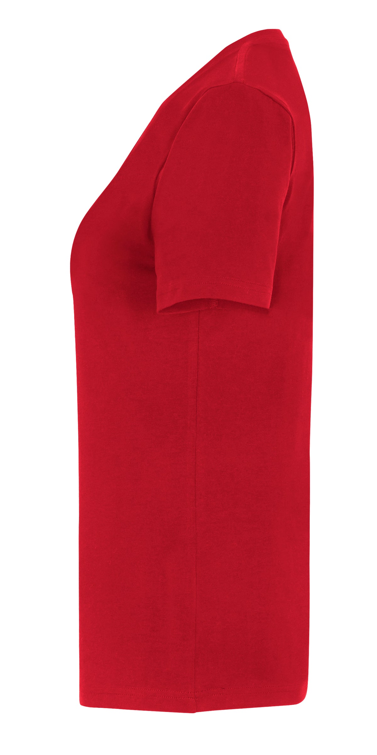 Cottover Stretch V-Neck Lady Rot, Seitenansicht links