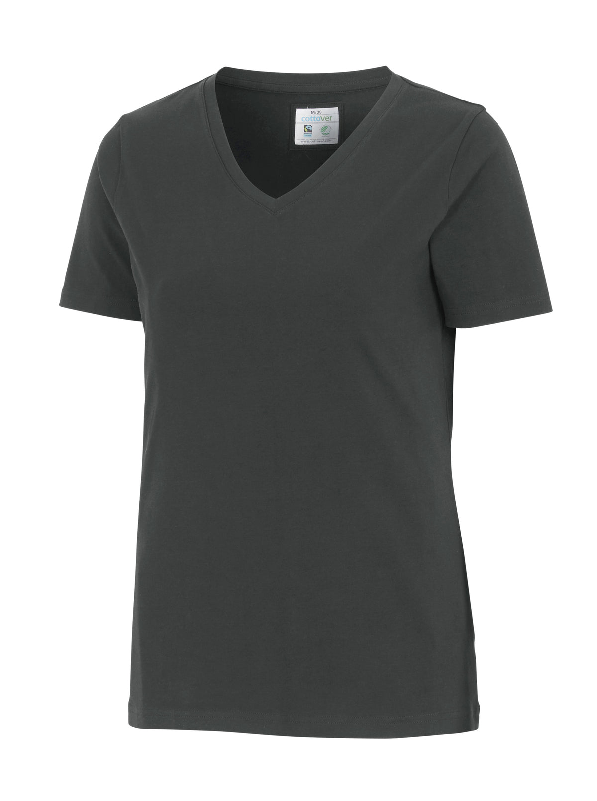 Cottover Stretch V-Neck Lady Anthrazit, Produktansicht