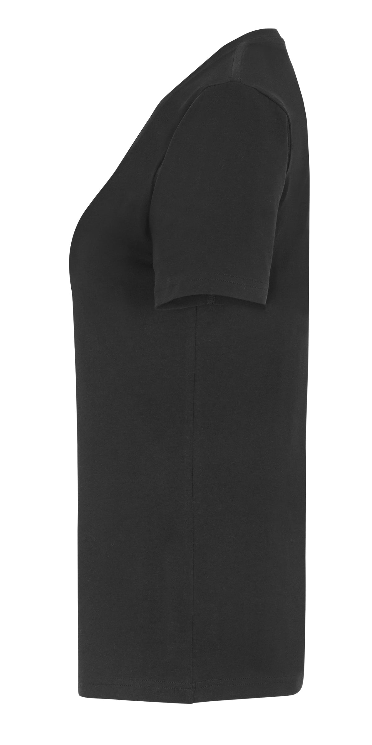 Cottover Stretch V-Neck Lady Schwarz, Seitenansicht links