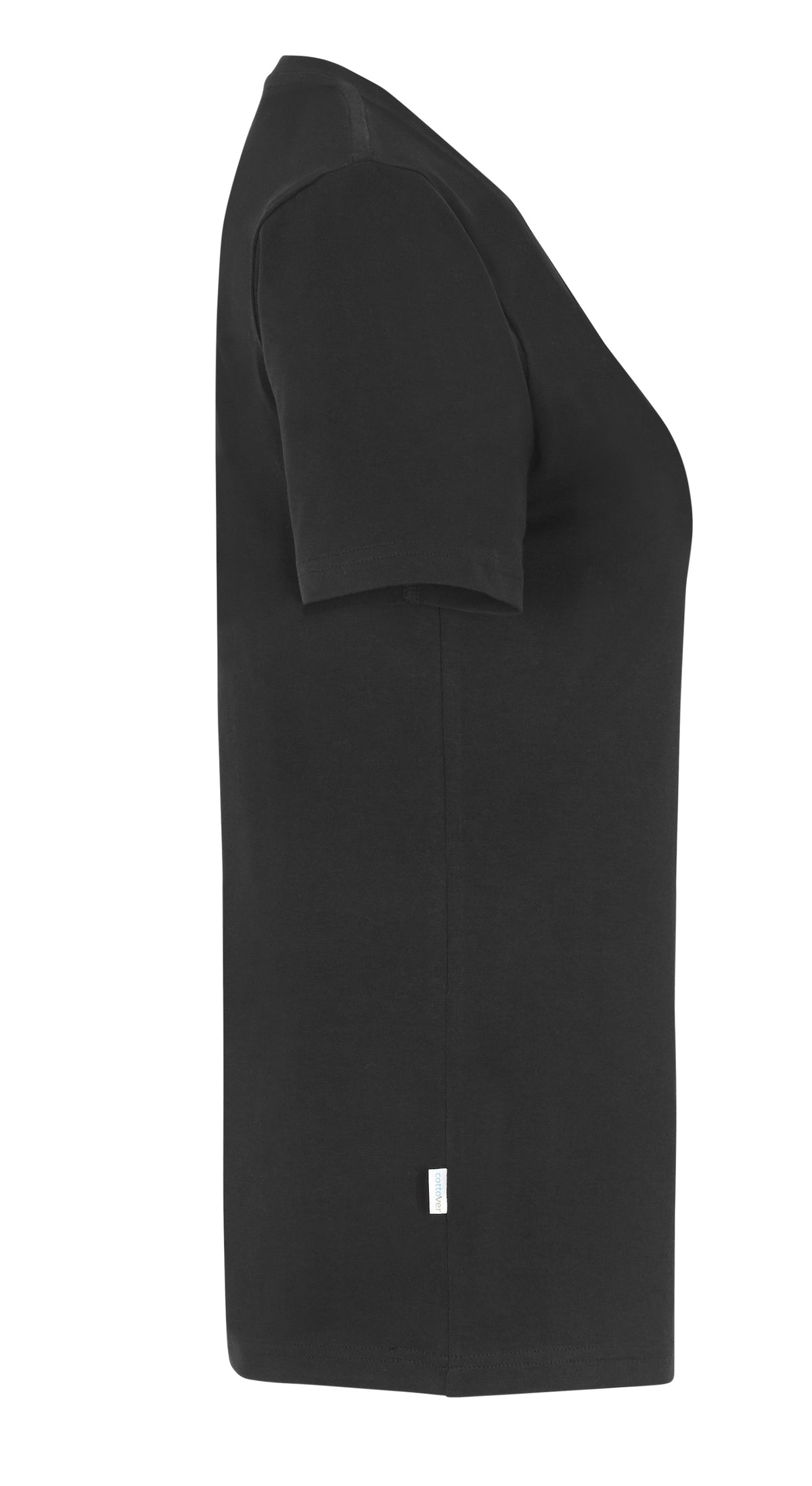 Cottover Stretch V-Neck Lady Schwarz, Seitenansicht rechts