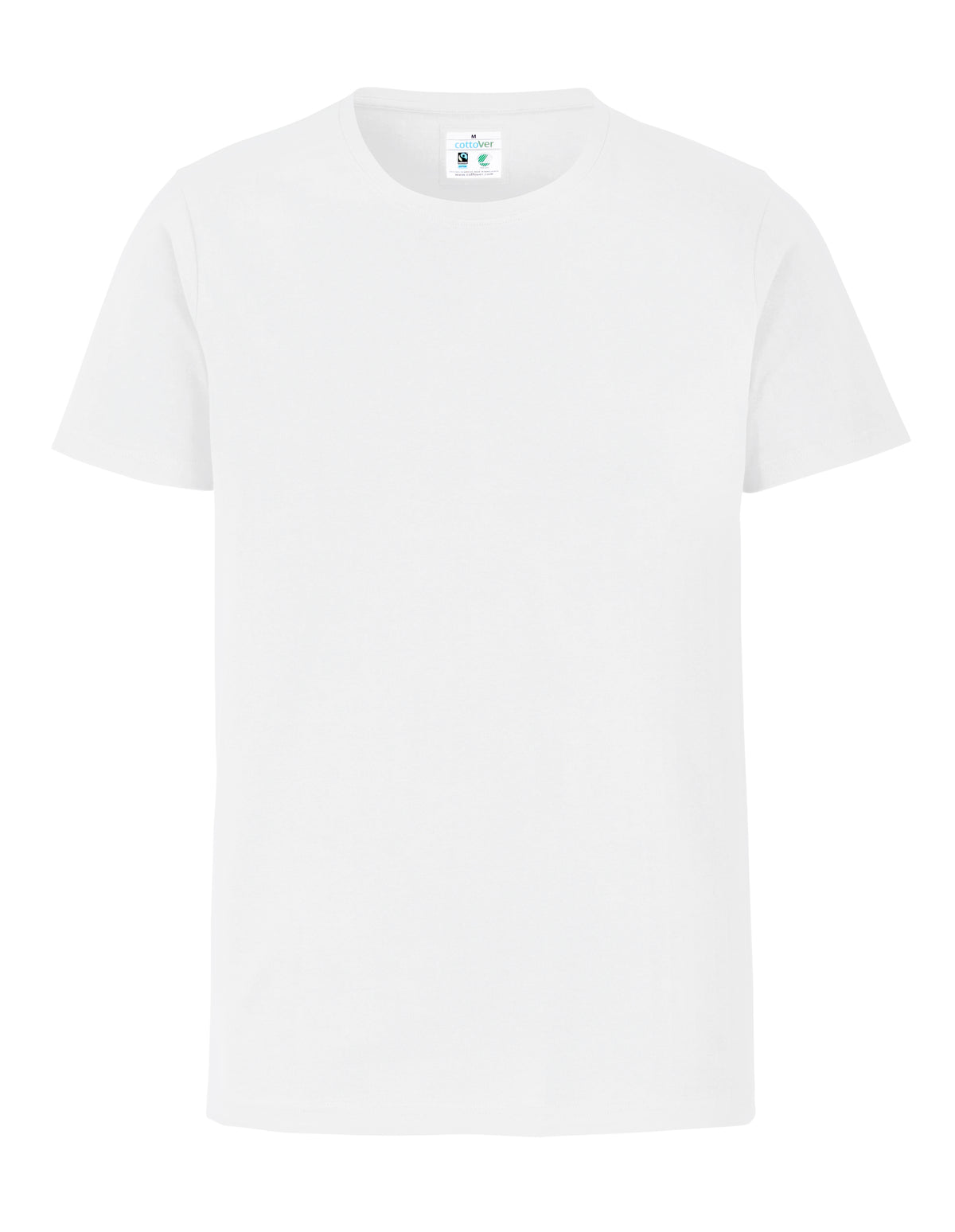 Cottover Stretch R-Neck Man Weiss, Vorderansicht