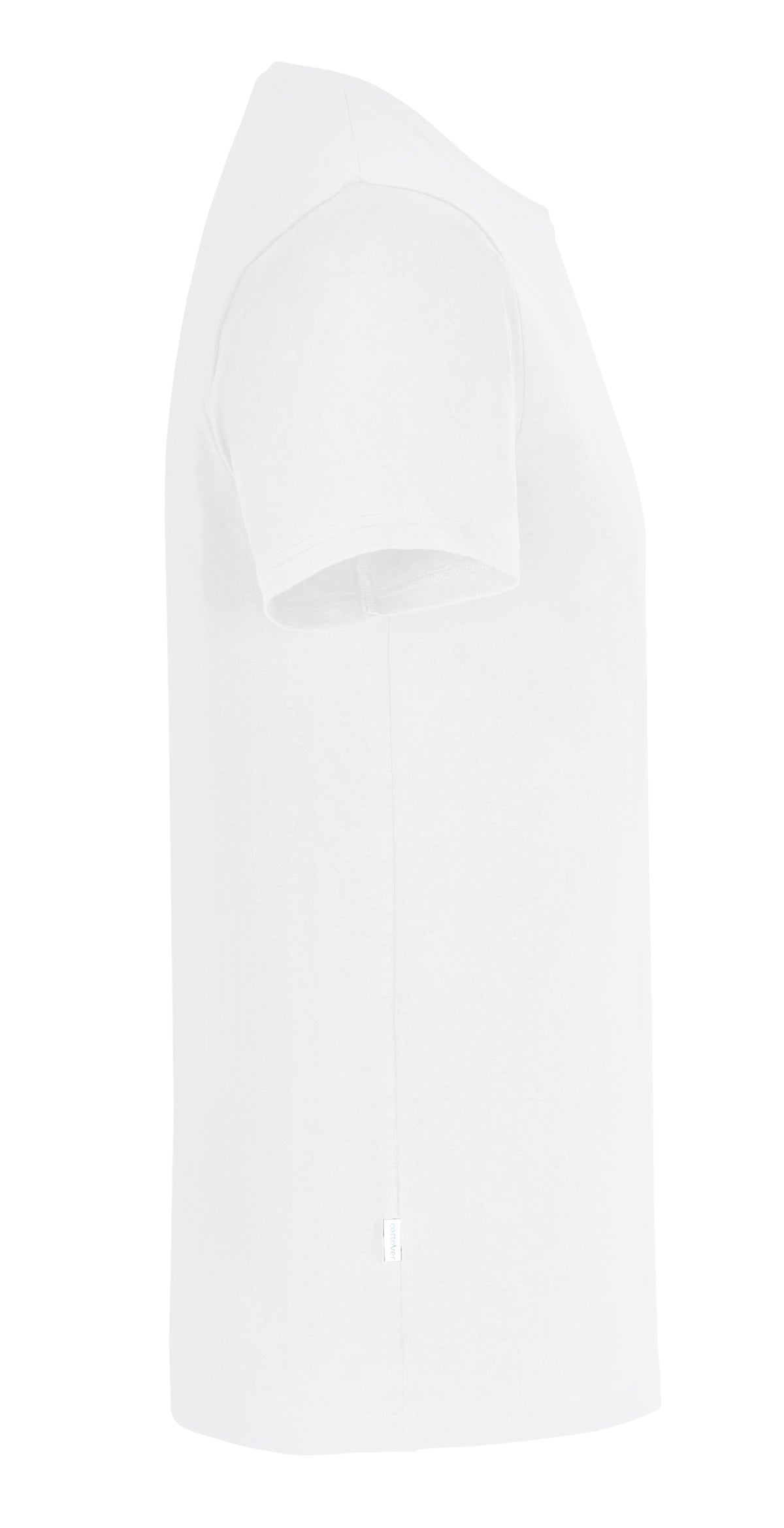Cottover Stretch R-Neck Man Weiss, Seitenansicht rechts