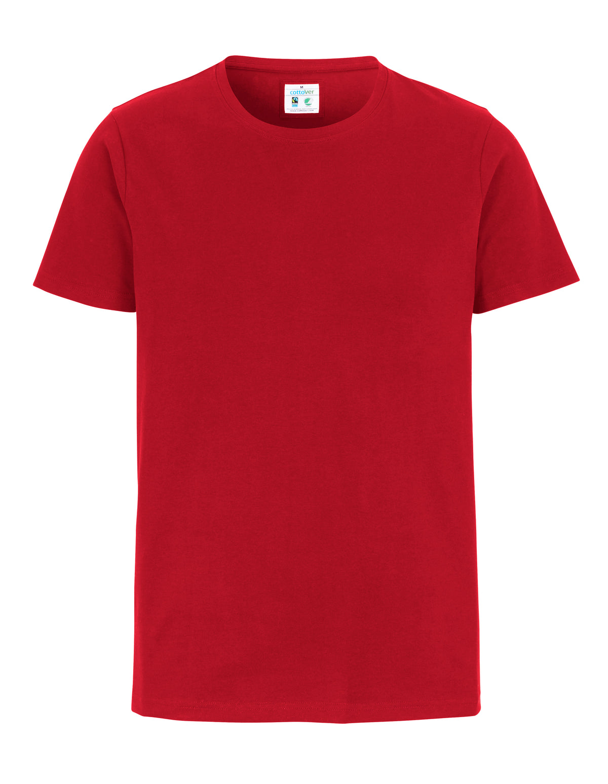Cottover Stretch R-Neck Man Rot, Vorderansicht