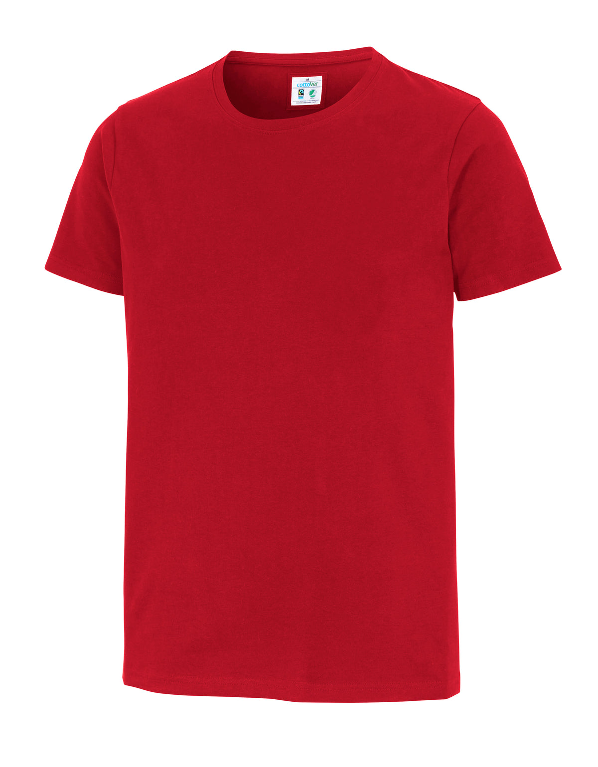 Cottover Stretch R-Neck Man Rot, Produktansicht