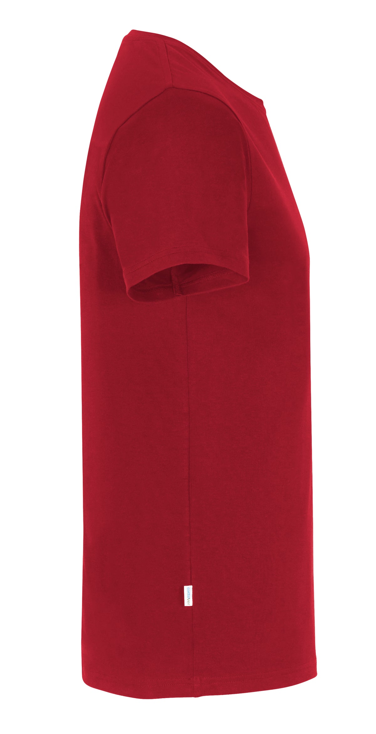 Cottover Stretch R-Neck Man Rot, Seitenansicht rechts