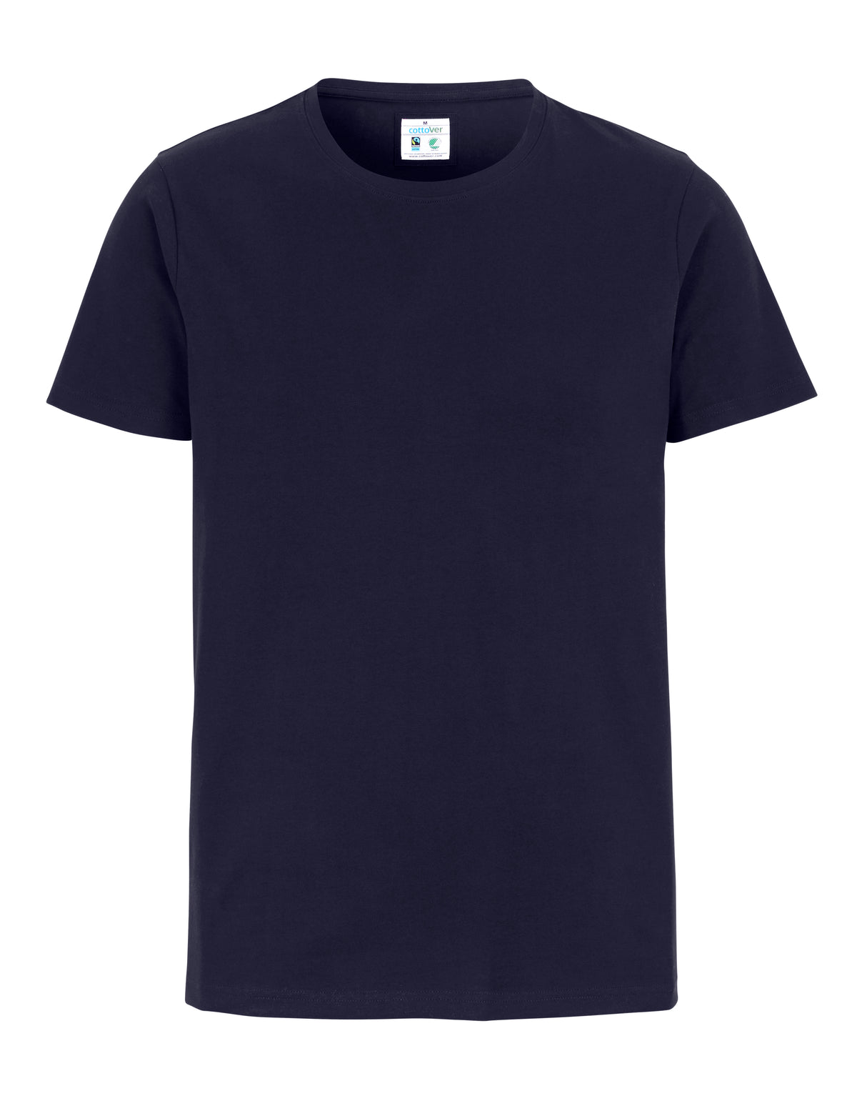 Cottover Stretch R-Neck Man Marine, Vorderansicht