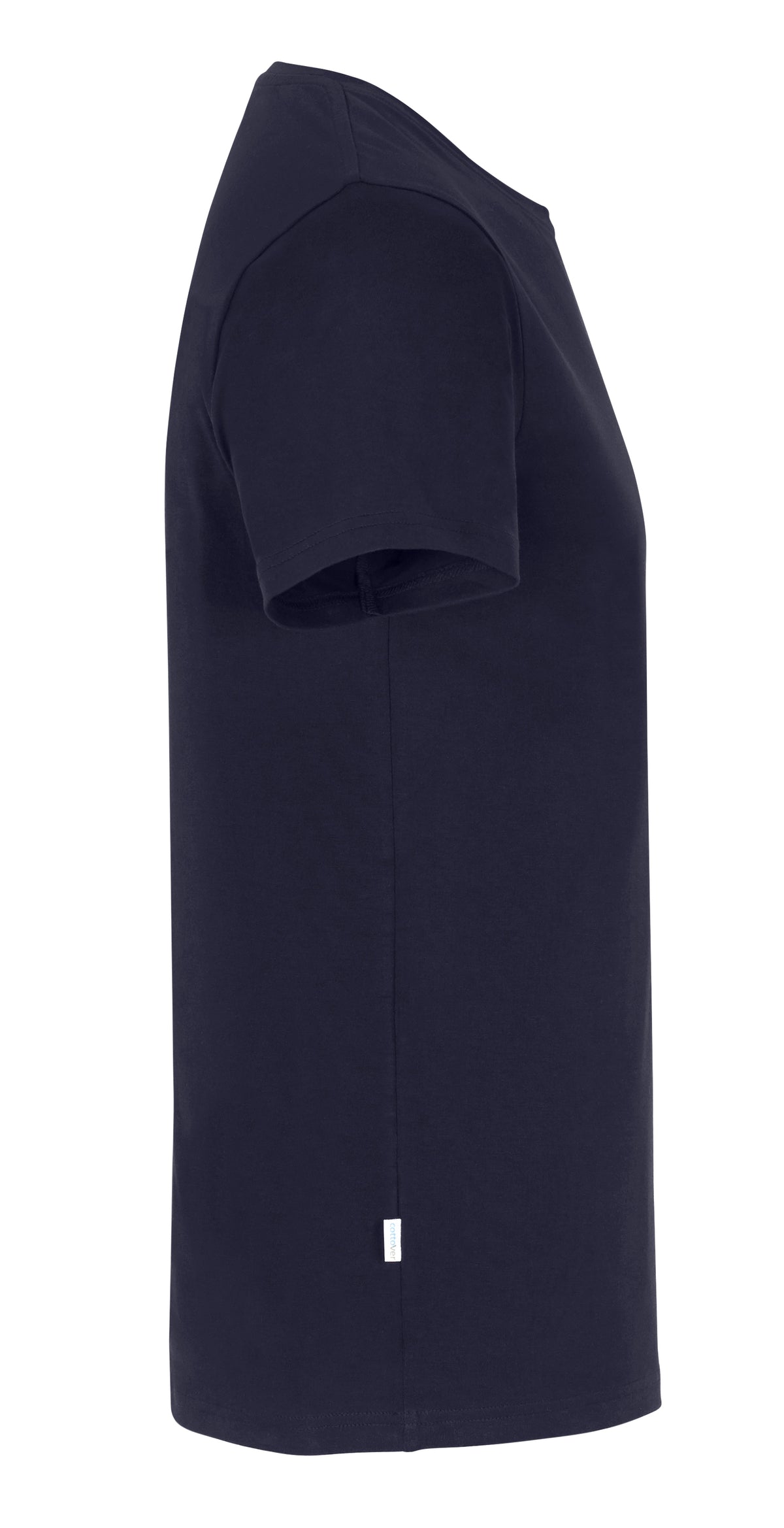 Cottover Stretch R-Neck Man Marine, Seitenansicht rechts