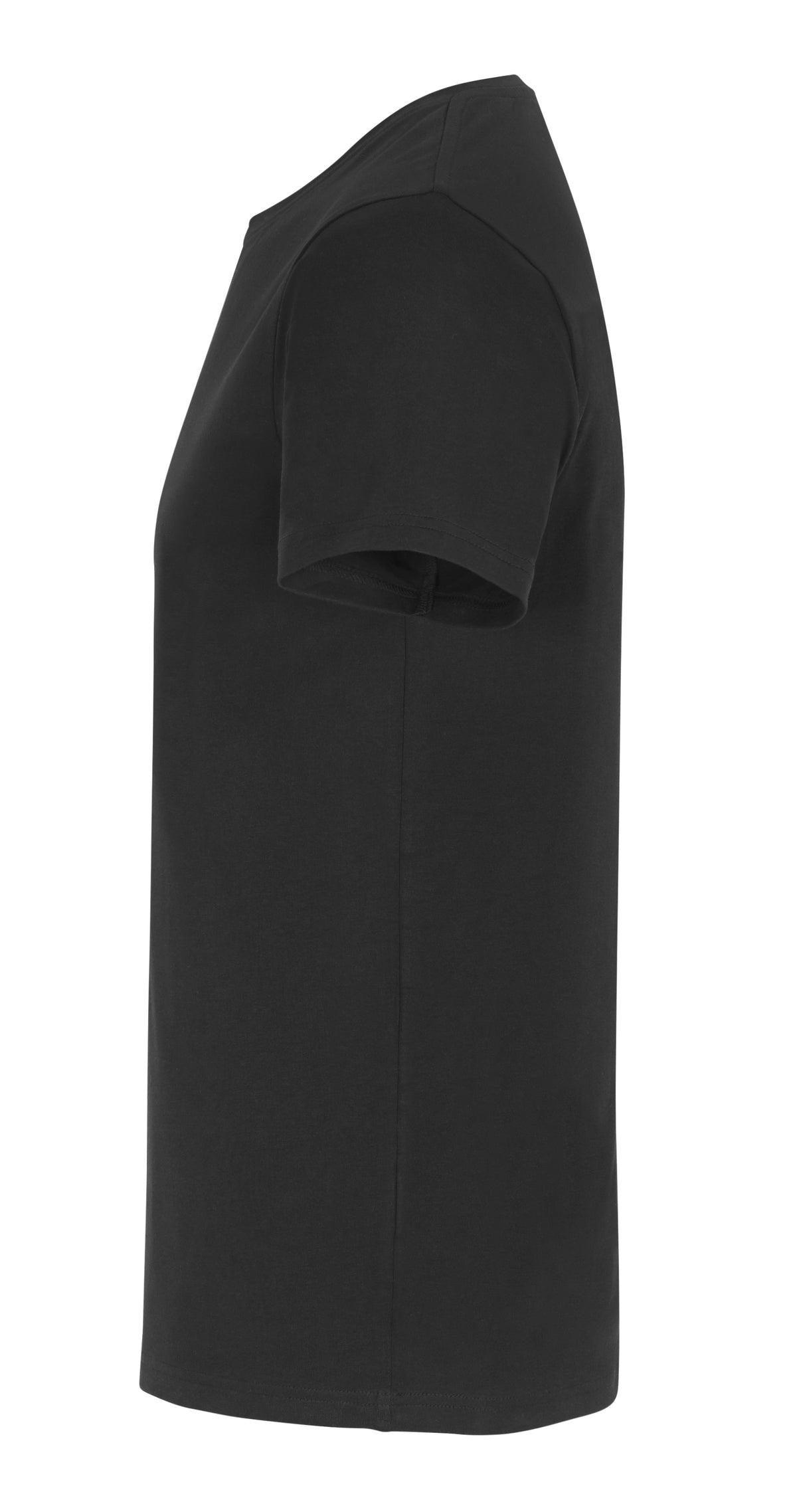 Cottover Stretch R-Neck Man Schwarz, Seitenansicht links