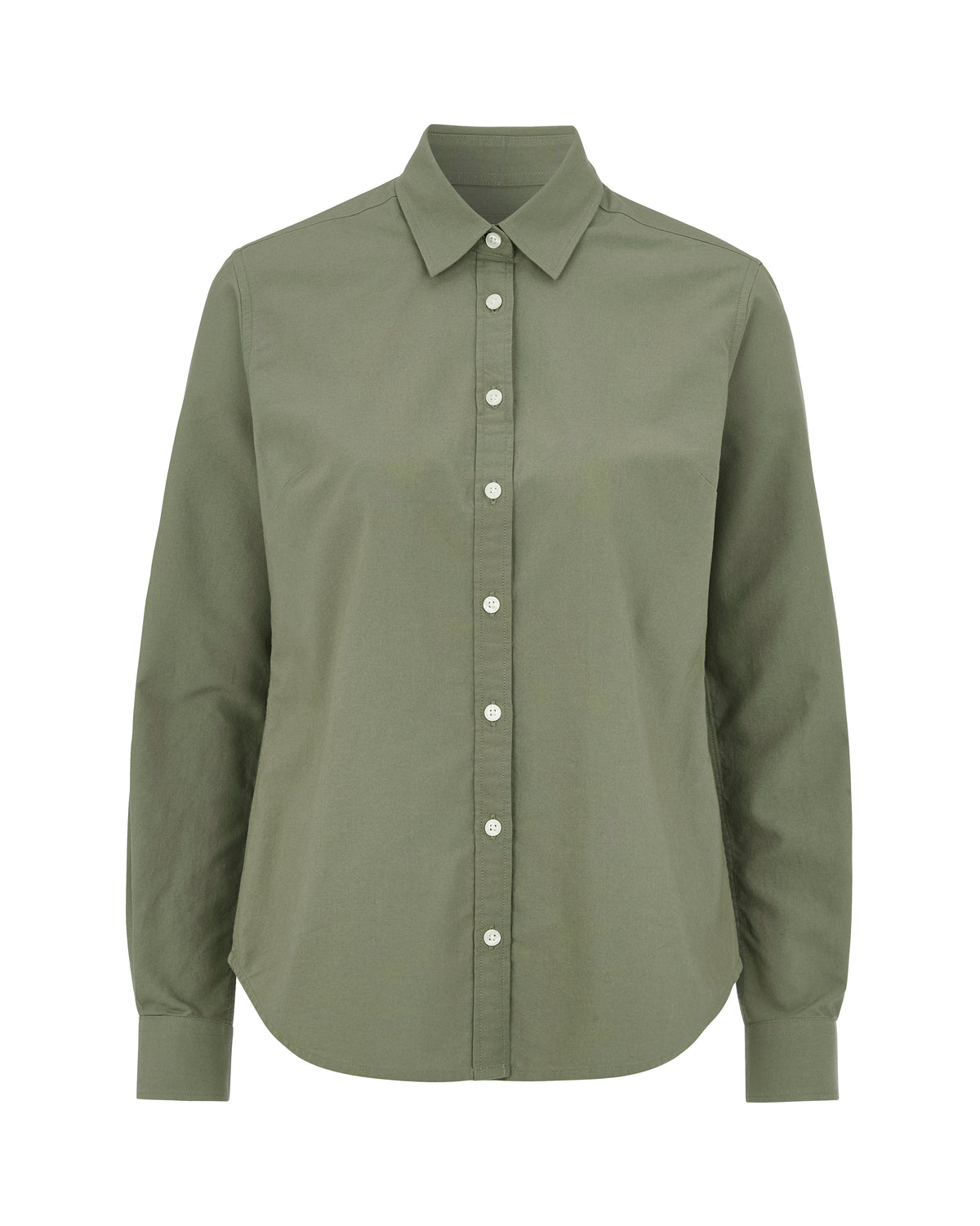 Cottover Oxford shirt l.sl Lady Olive, Vorderansicht