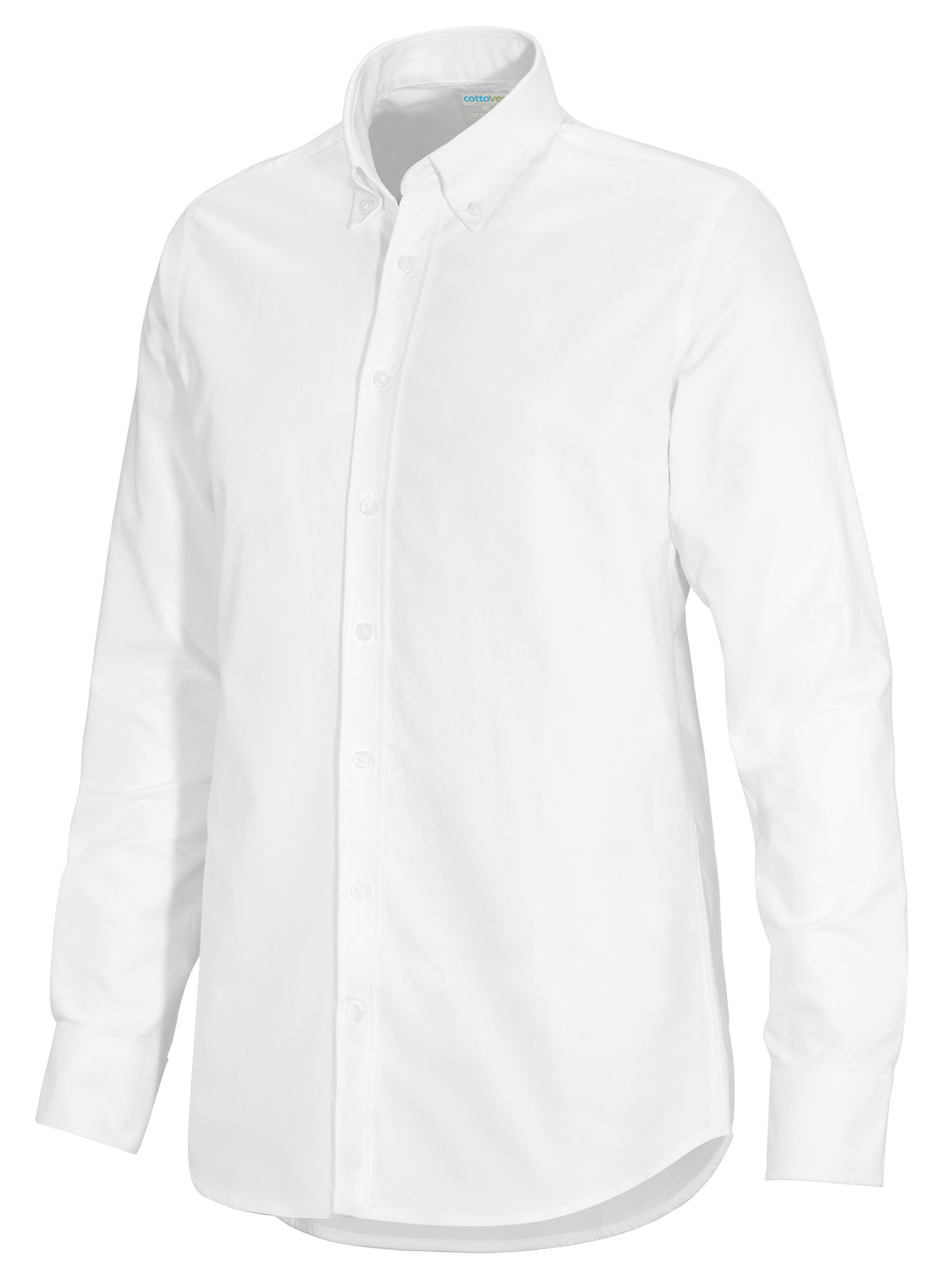 Cottover Oxford shirt l.sl Man Weiss, Vorderansicht