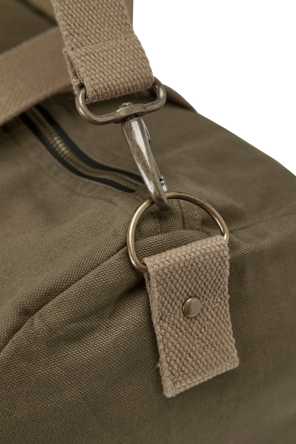 Cottover Canvas Dufflebag Olivegrün, Detailansicht