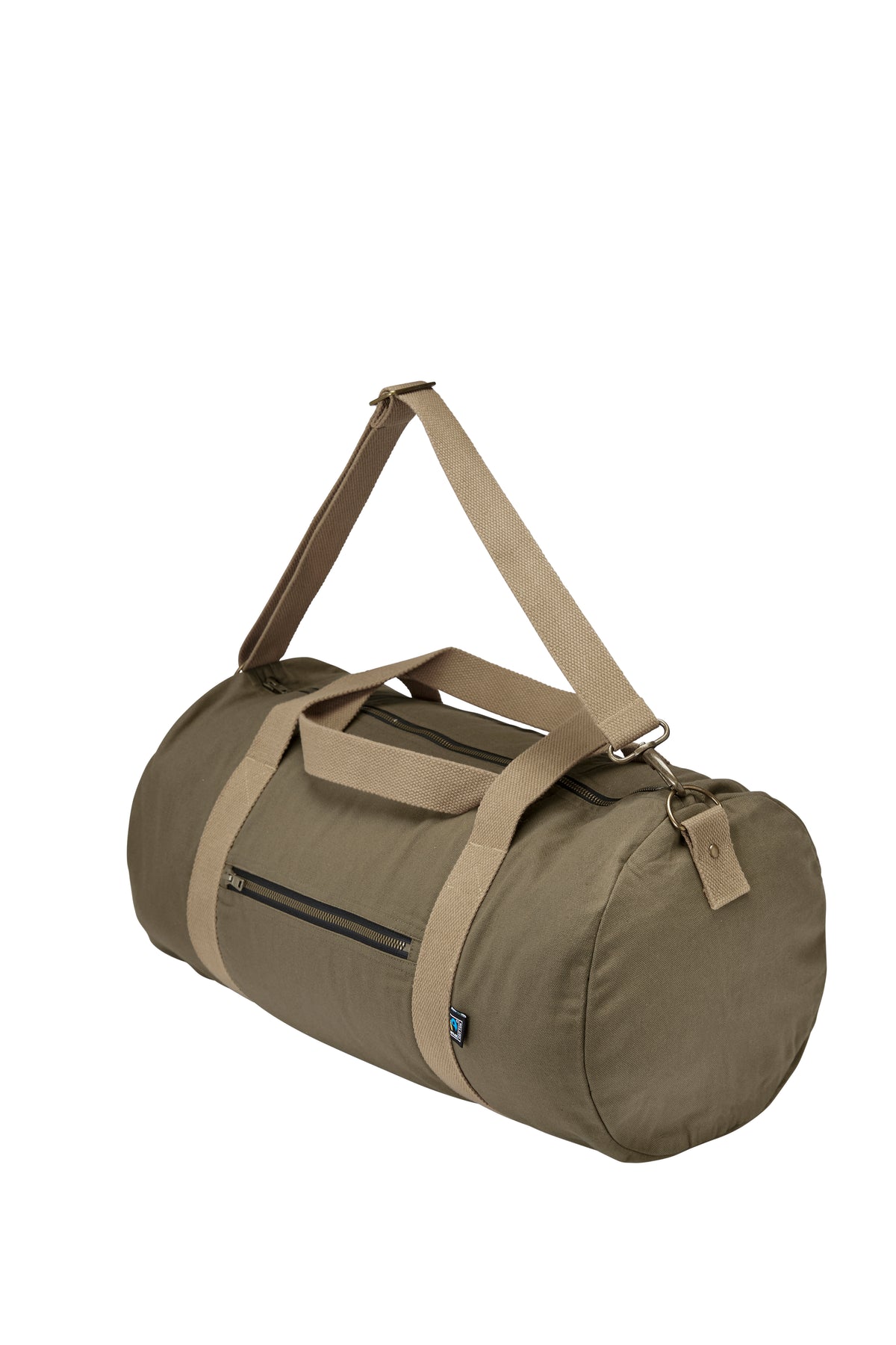 Cottover Canvas Dufflebag Olivegrün, Seitenansicht links