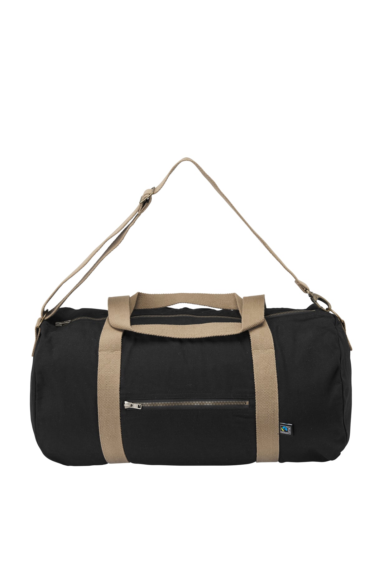 Cottover Canvas Dufflebag Schwarz, Vorderansicht