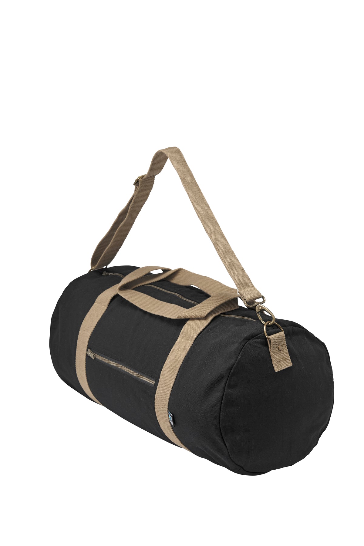 Cottover Canvas Dufflebag Schwarz, Seitenansicht links
